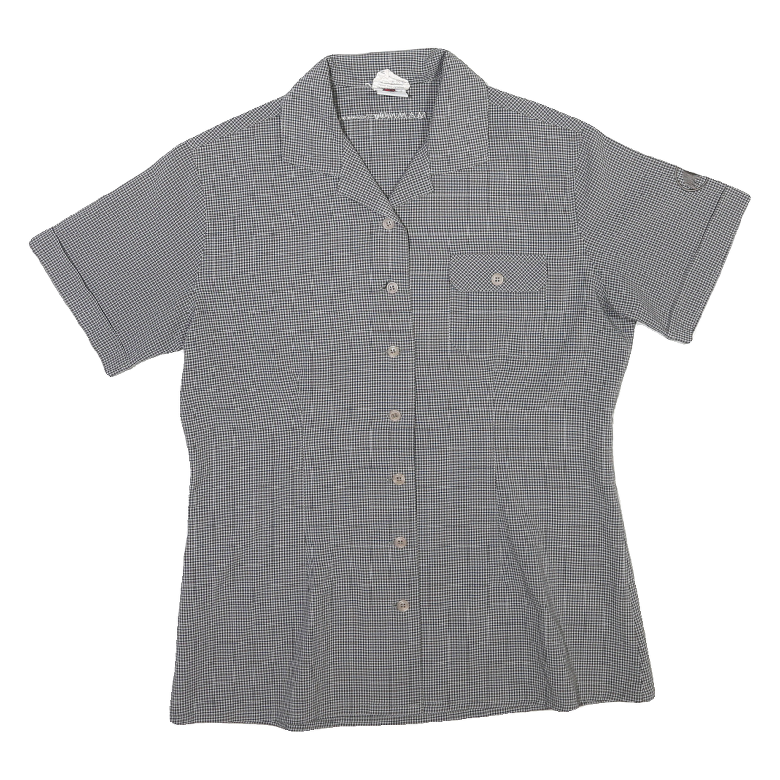MAMMUT Womens Grey & Black Check Shirt L Outdoor Lightweight Breathable Refurbished - N/A refurbished available on Cerqular