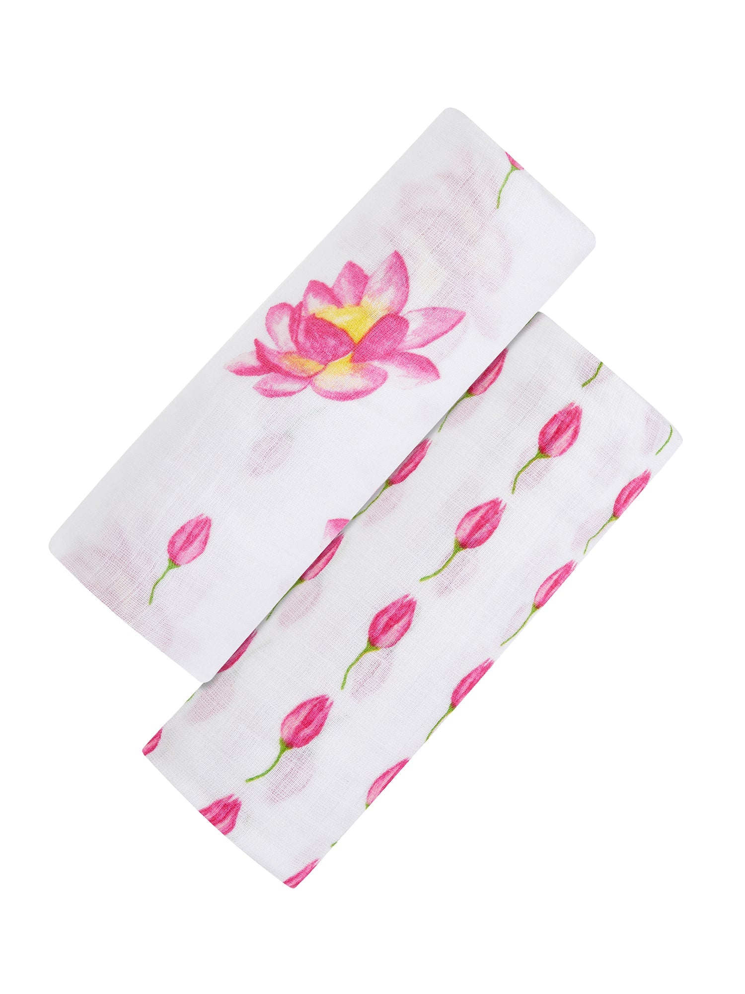 Organic Swaddle Set - Enchanted Garden (Magical Lotus & Flower Bud) Refurbished - Malabar Baby refurbished available on Cerqular