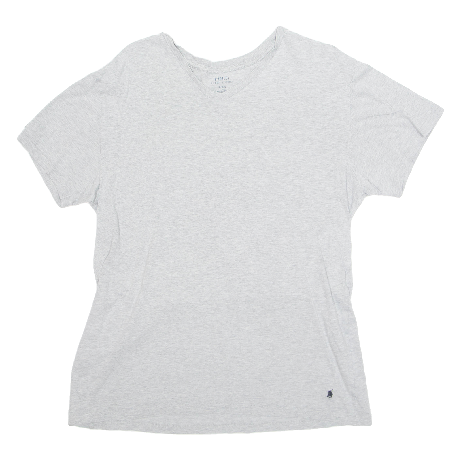 POLO RALPH LAUREN Slim Fit Mens T-Shirt Grey V-Neck L Refurbished - N/A refurbished available on Cerqular