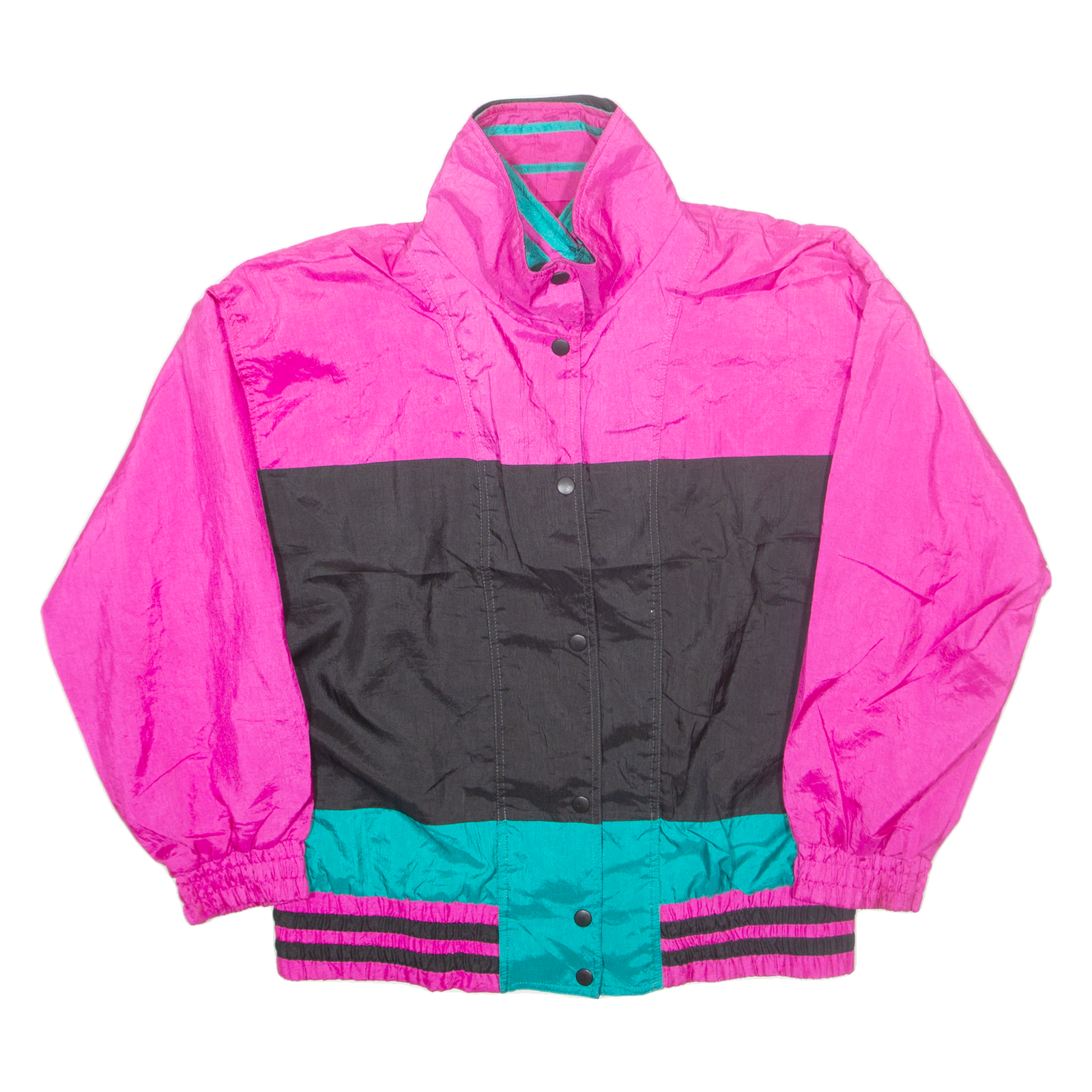 LAVON Womens Shell Jacket Pink Colourblock M Refurbished - N/A refurbished available on Cerqular