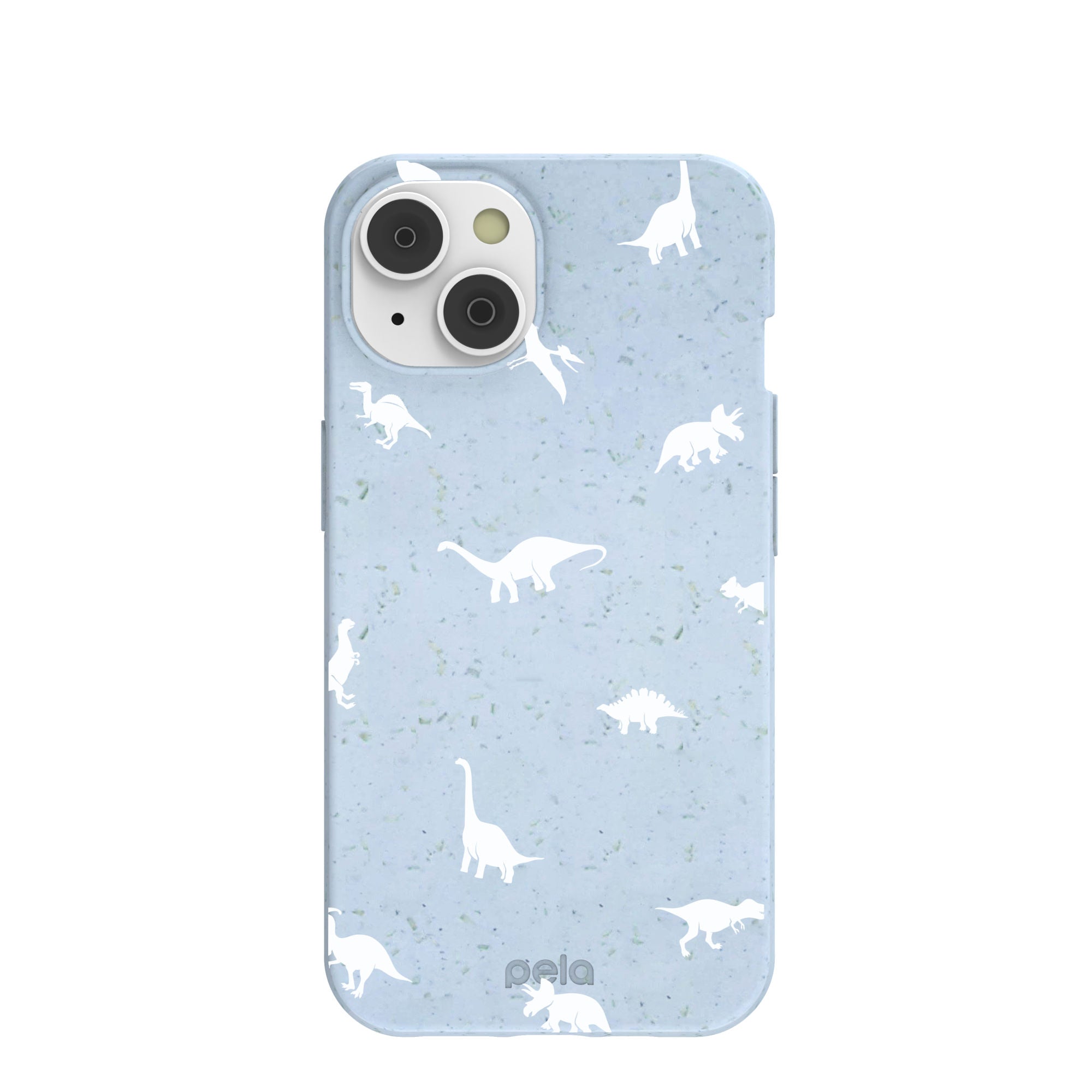 Powder Blue Lil Dinos iPhone 14/16e Case Refurbished - Pela Case refurbished available on Cerqular