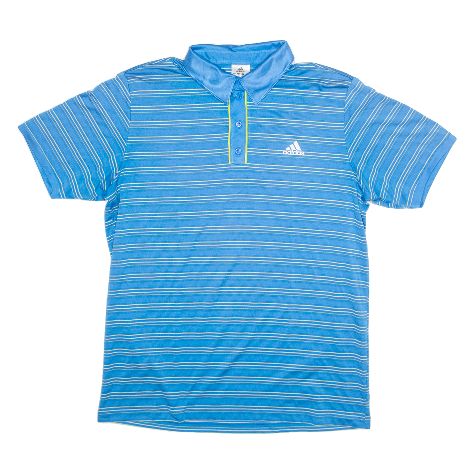 ADIDAS Stretch Mens Polo Shirt Blue Striped M Refurbished - N/A refurbished available on Cerqular