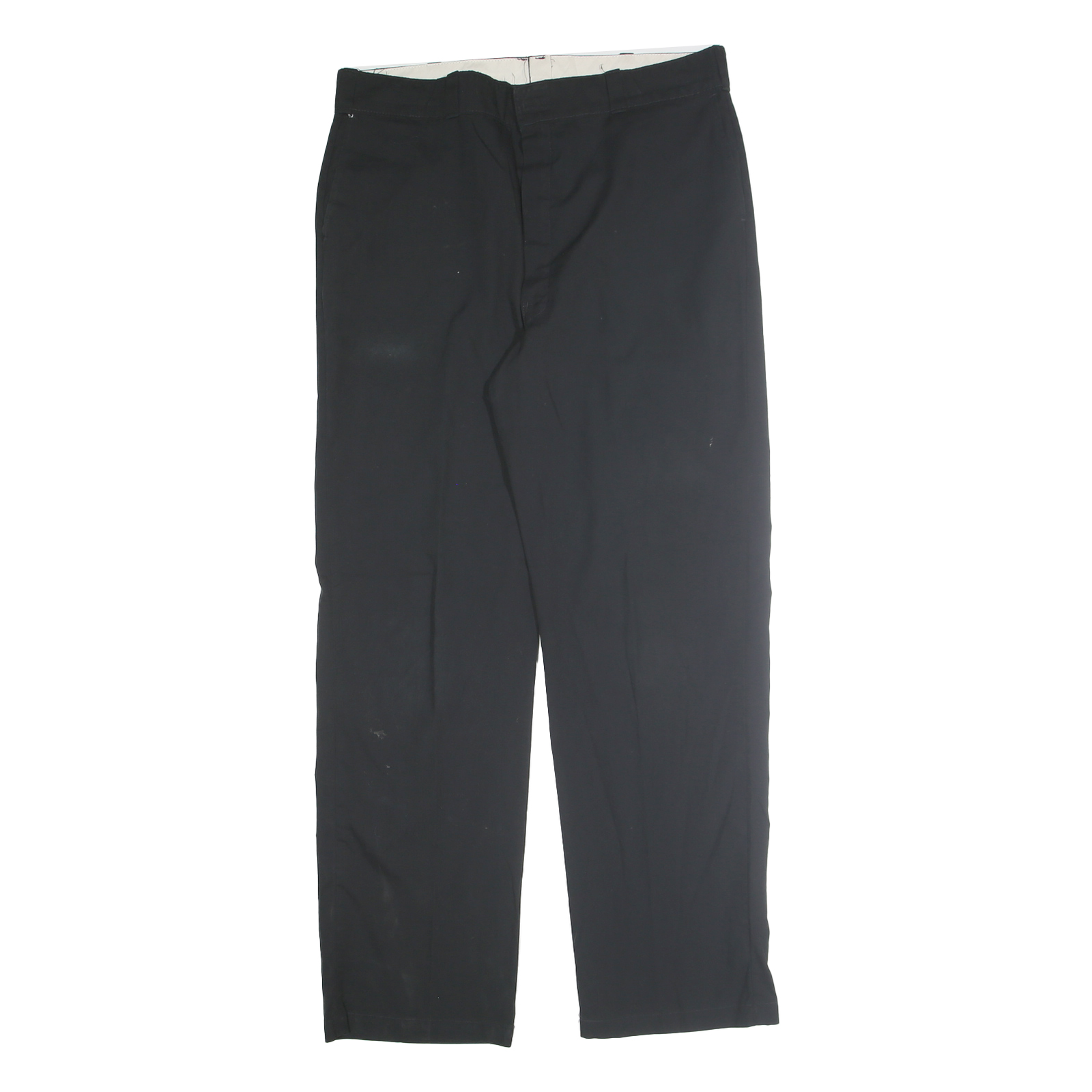DICKIES Mens Cotton Blend Black Regular Fit Straight Leg Trousers W36 L32 Refurbished - N/A refurbished available on Cerqular