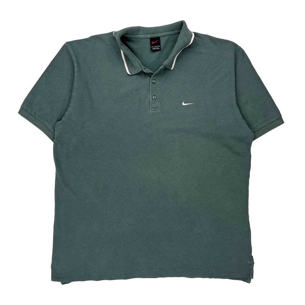 Nike Polo Shirt - XL Grey Cotton Refurbished - Thrifted (note: this is a term often used to describe second- refurbished available on Cerqular