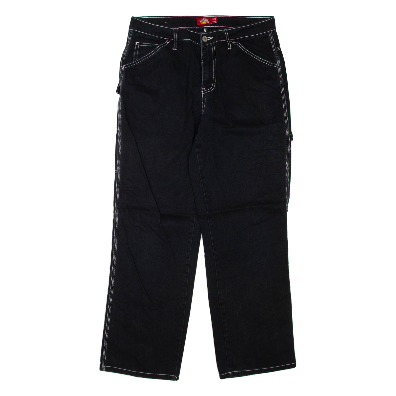DICKIES Womens Trousers Black Regular Straight W28 L29 Refurbished - N/A refurbished available on Cerqular