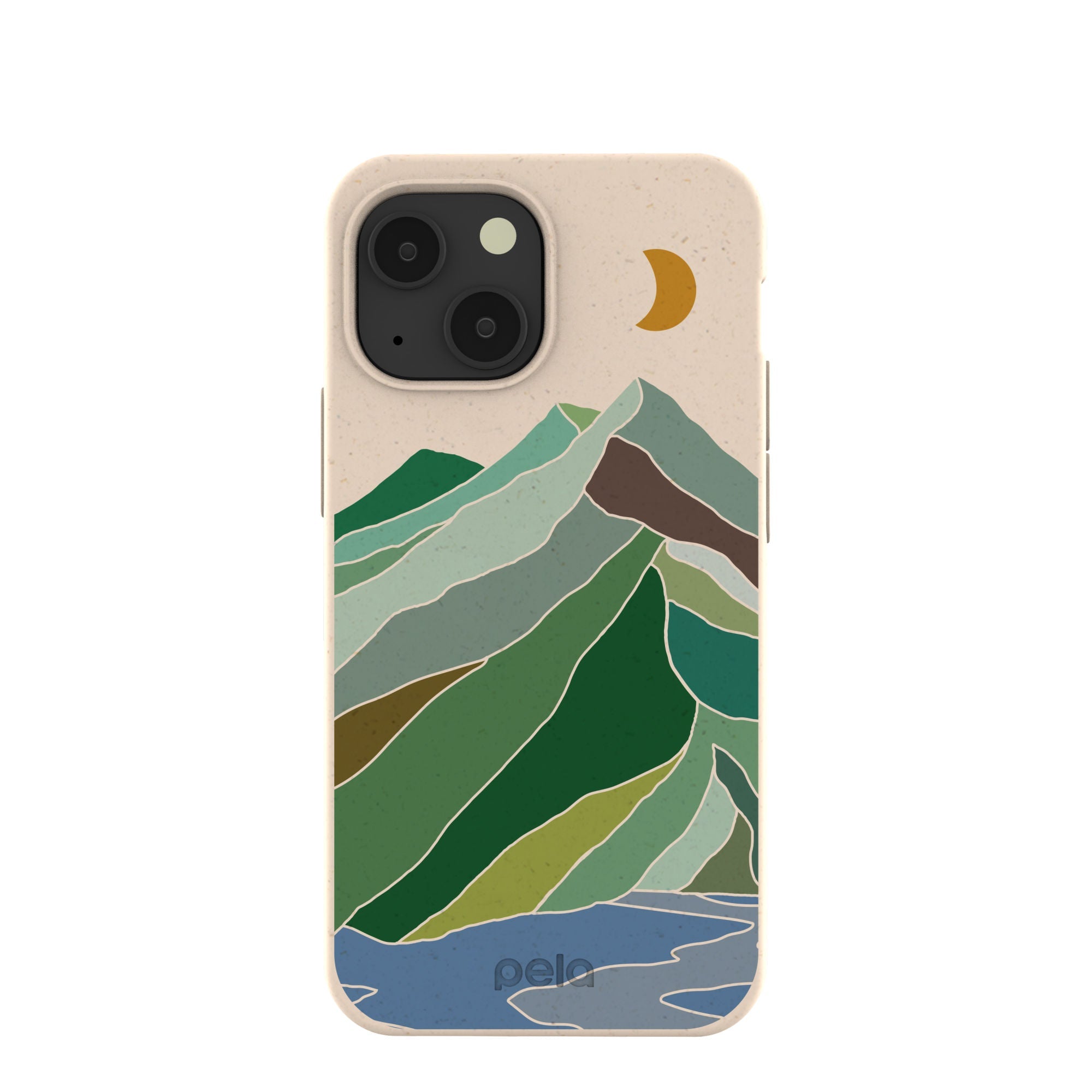 Seashell Mountain Sketch iPhone 13 Mini Case Refurbished - Pela Case refurbished available on Cerqular