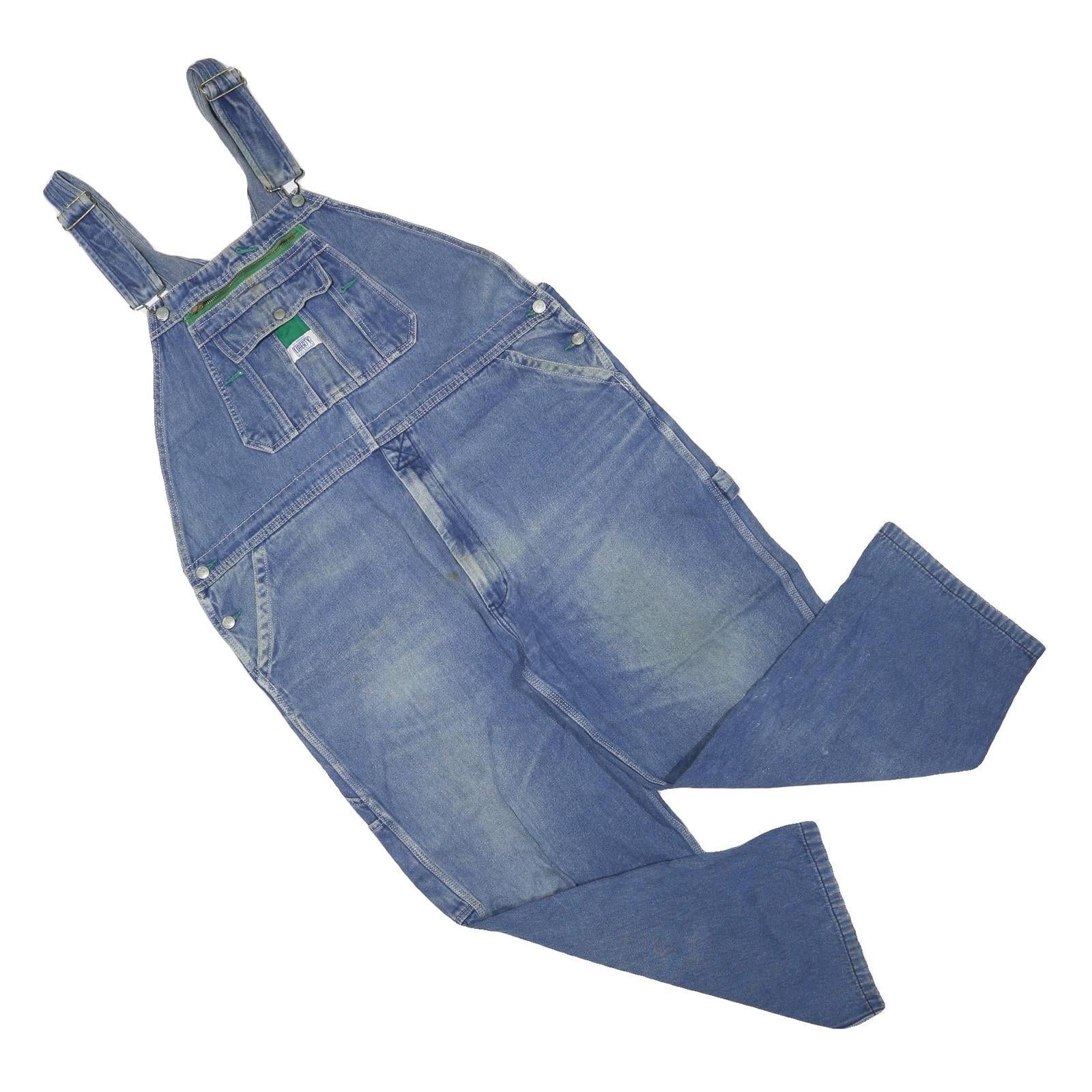 LIBERTY Mens Blue Denim Dungarees Relaxed Cotton Blend L W44 L27 Workwear Refurbished - N/A refurbished available on Cerqular
