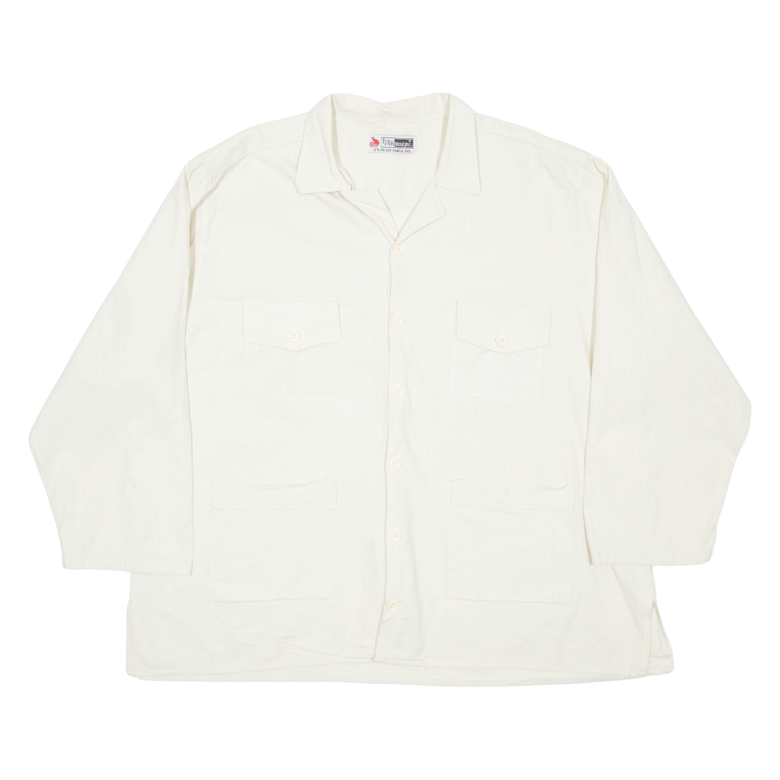 Mens Plain Shirt Beige 3/4 Sleeve 2XL Refurbished - N/A refurbished available on Cerqular