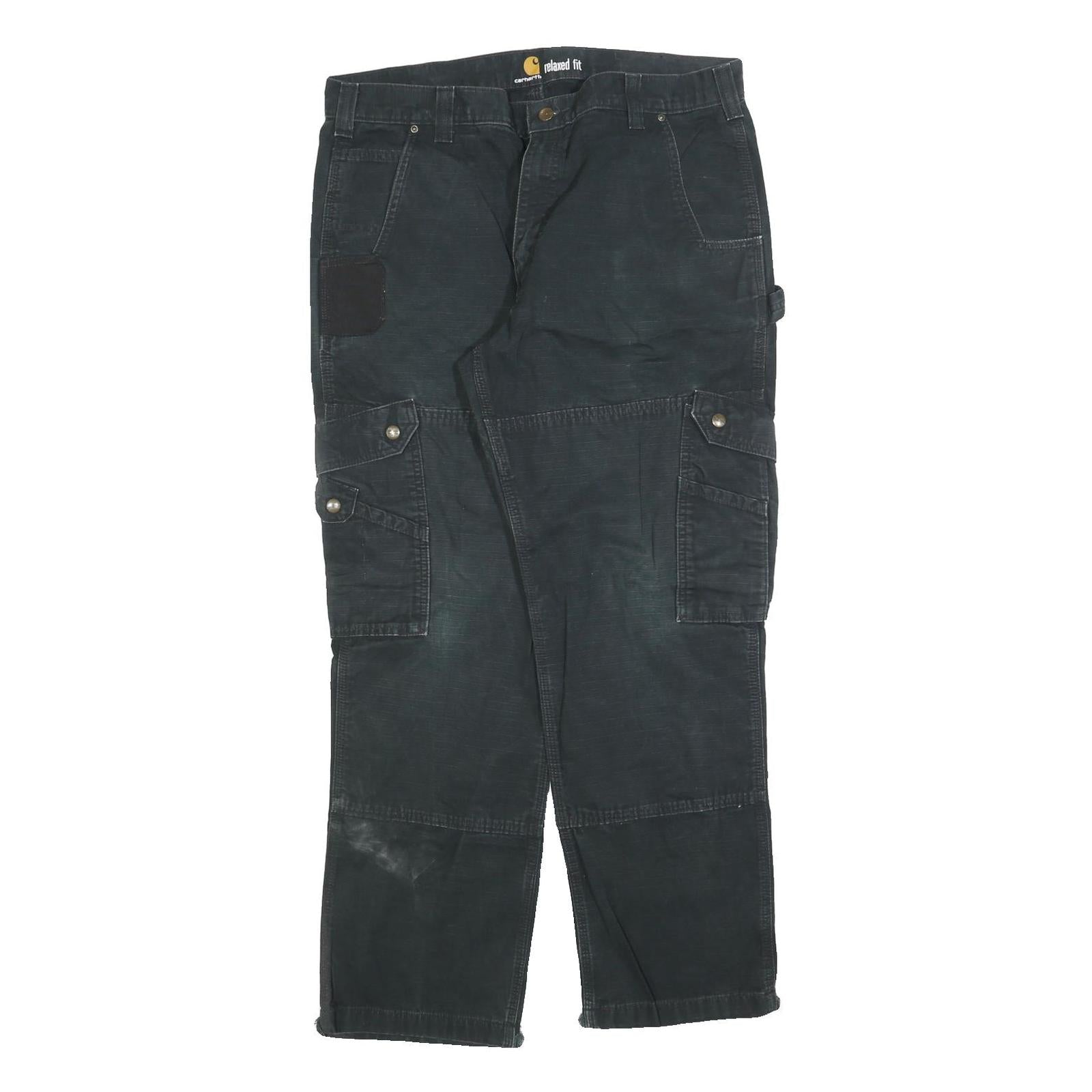 CARHARTT Mens Black Relaxed Cargo Denim Jeans W38 L32 Durable Workwear Refurbished - N/A refurbished available on Cerqular