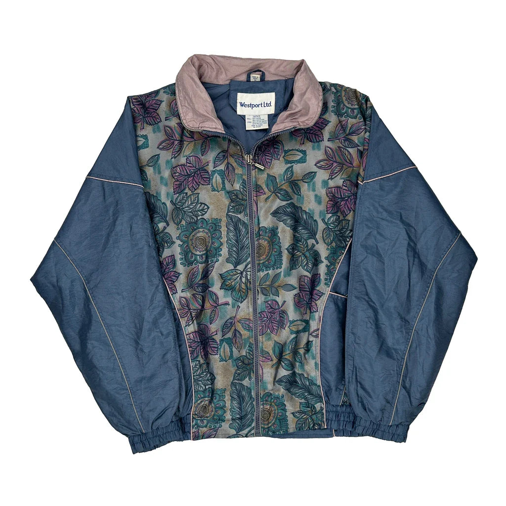 Westport Shell Jacket - Medium Blue Nylon Refurbished - Thrifted (note: this is a term often used to describe second- refurbished available on Cerqular