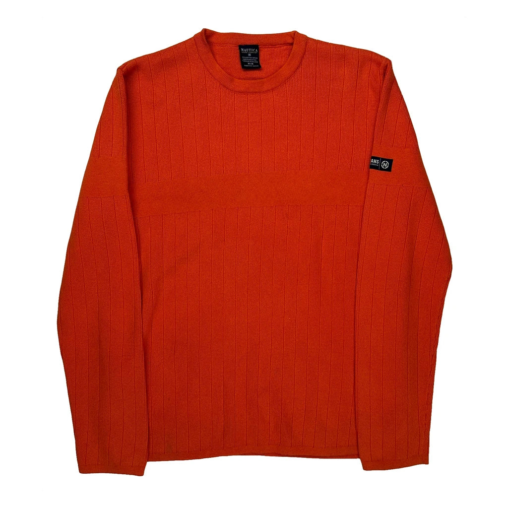 Nautica Jumper - Medium Orange Cotton Refurbished - Thrifted (note: this is a term often used to describe second- refurbished available on Cerqular