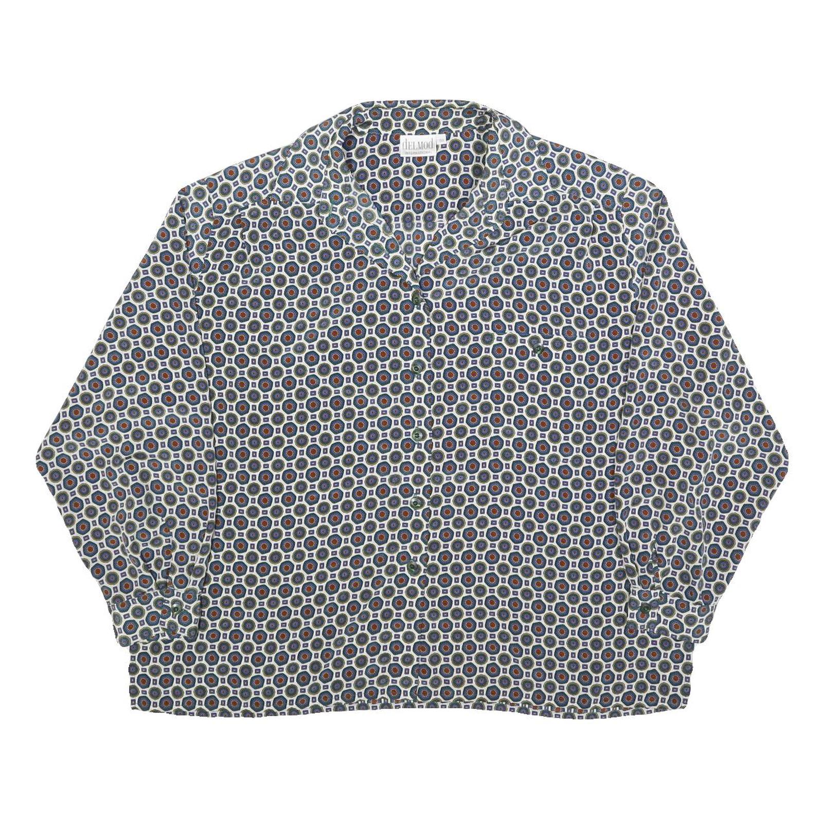 Buy DELMOD Womens Blue Printed Long Sleeve Collared Shirt XL Stylish Pattern Refurbished - $18.19 DELMOD Womens Blue Printed Long Sleeve Collared Shirt XL Stylish Pattern Refurbished - N/A refurbished available on Cerqular