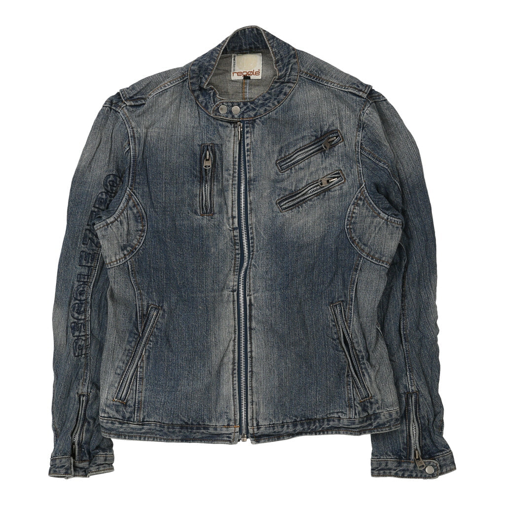 Regole Denim Jacket - 2XL Blue Cotton Refurbished - Thrifted (note: this is a term often used to describe second- refurbished available on Cerqular