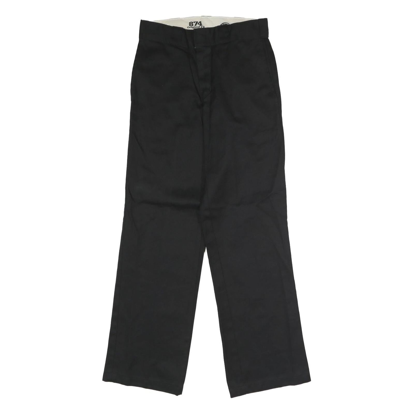 DICKIES Mens Polyester Blend Black Classic Straight Trousers W28 L30 Workwear Refurbished - N/A refurbished available on Cerqular