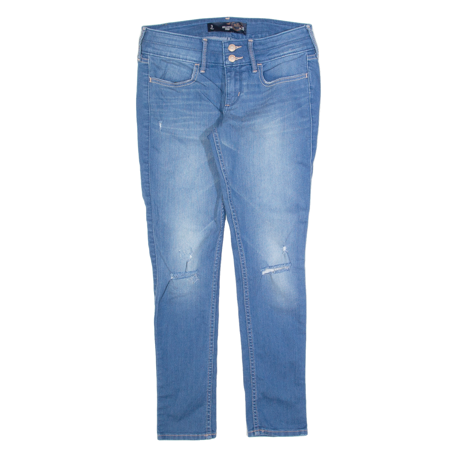 Buy HOLLISTER Crop Distressed Womens Jeans Blue Slim Skinny Stone Wash W26 L26 Refurbished - $36.39 HOLLISTER Crop Distressed Womens Jeans Blue Slim Skinny Stone Wash W26 L26 Refurbished - N/A refurbished available on Cerqular