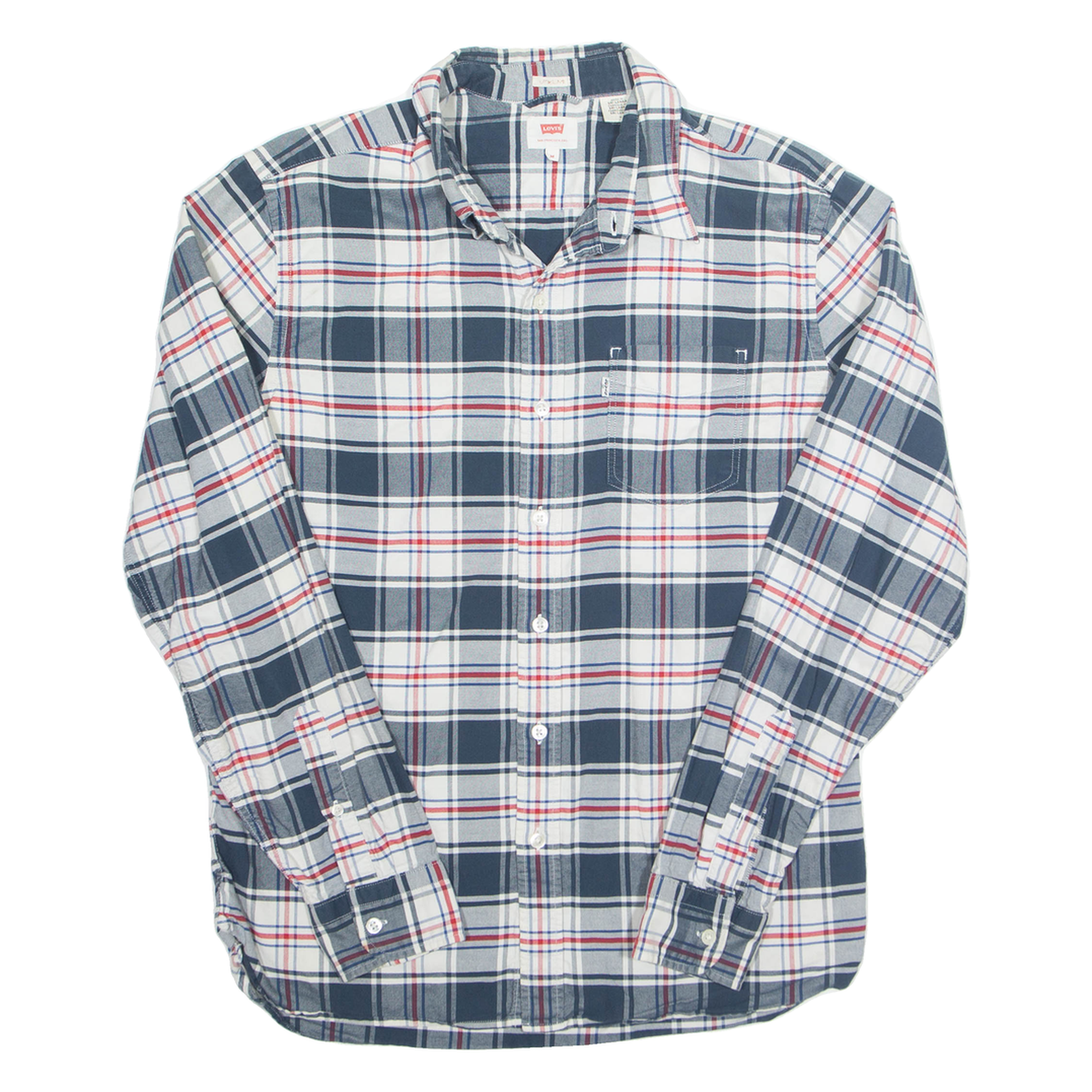 Buy LEVI'S Mens Shirt White Check Long Sleeve M Refurbished - $31.19 LEVI'S Mens Shirt White Check Long Sleeve M Refurbished - N/A refurbished available on Cerqular