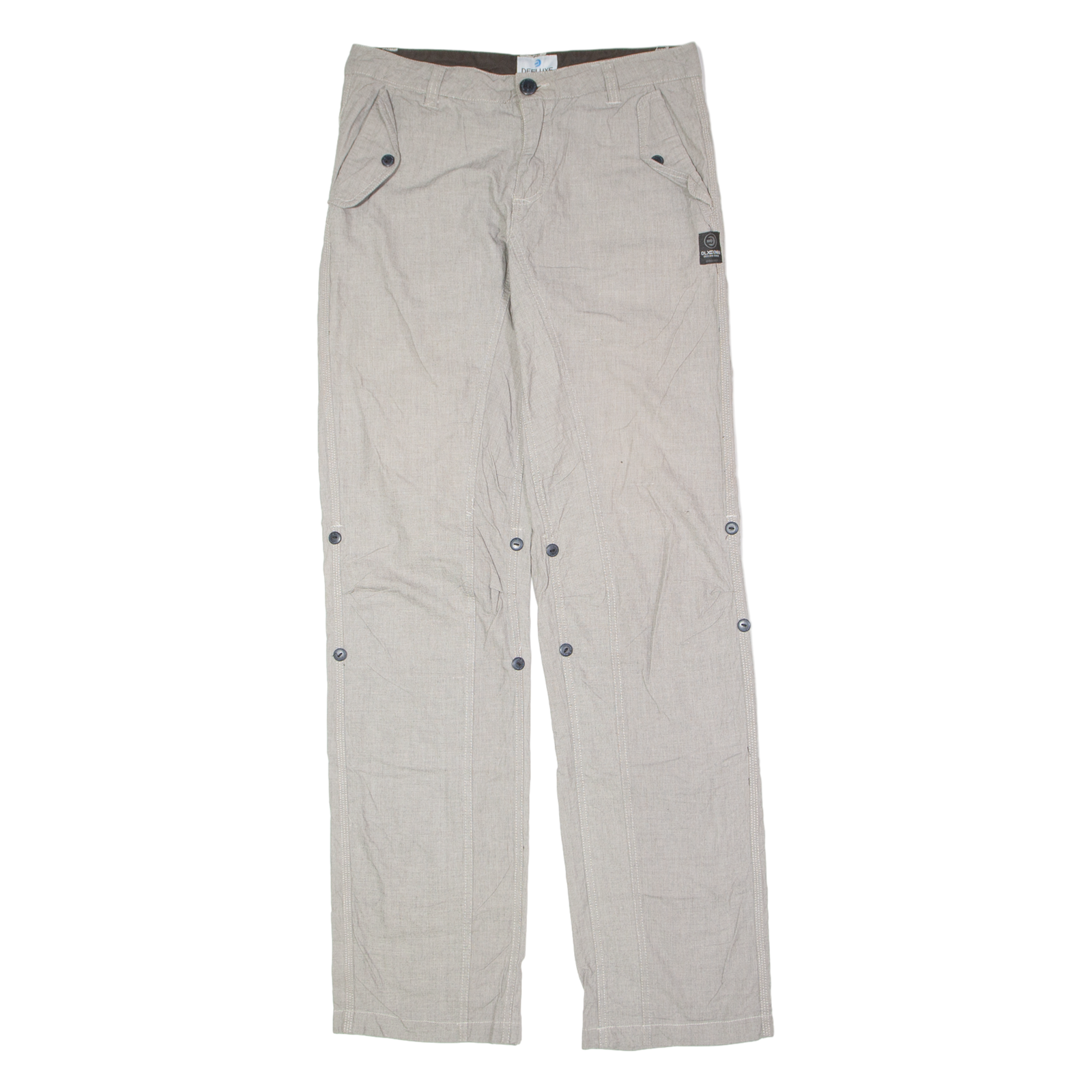 DEELUXE Mens Trousers Grey Regular Straight W32 L33 Refurbished - N/A refurbished available on Cerqular