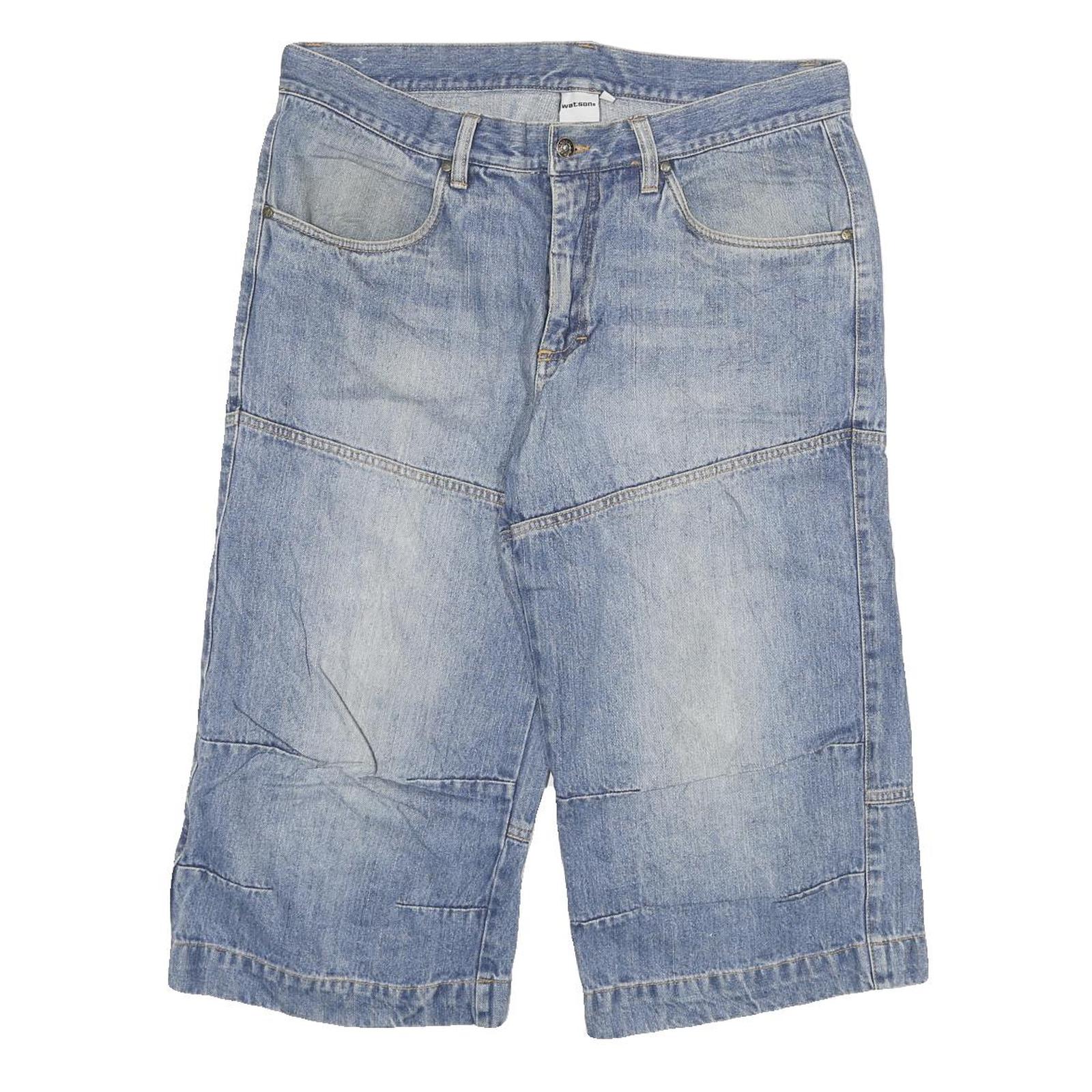 WATSONS Mens Denim Blue Casual Shorts 2XL W34 Cotton Blend Relaxed Fit Refurbished - N/A refurbished available on Cerqular