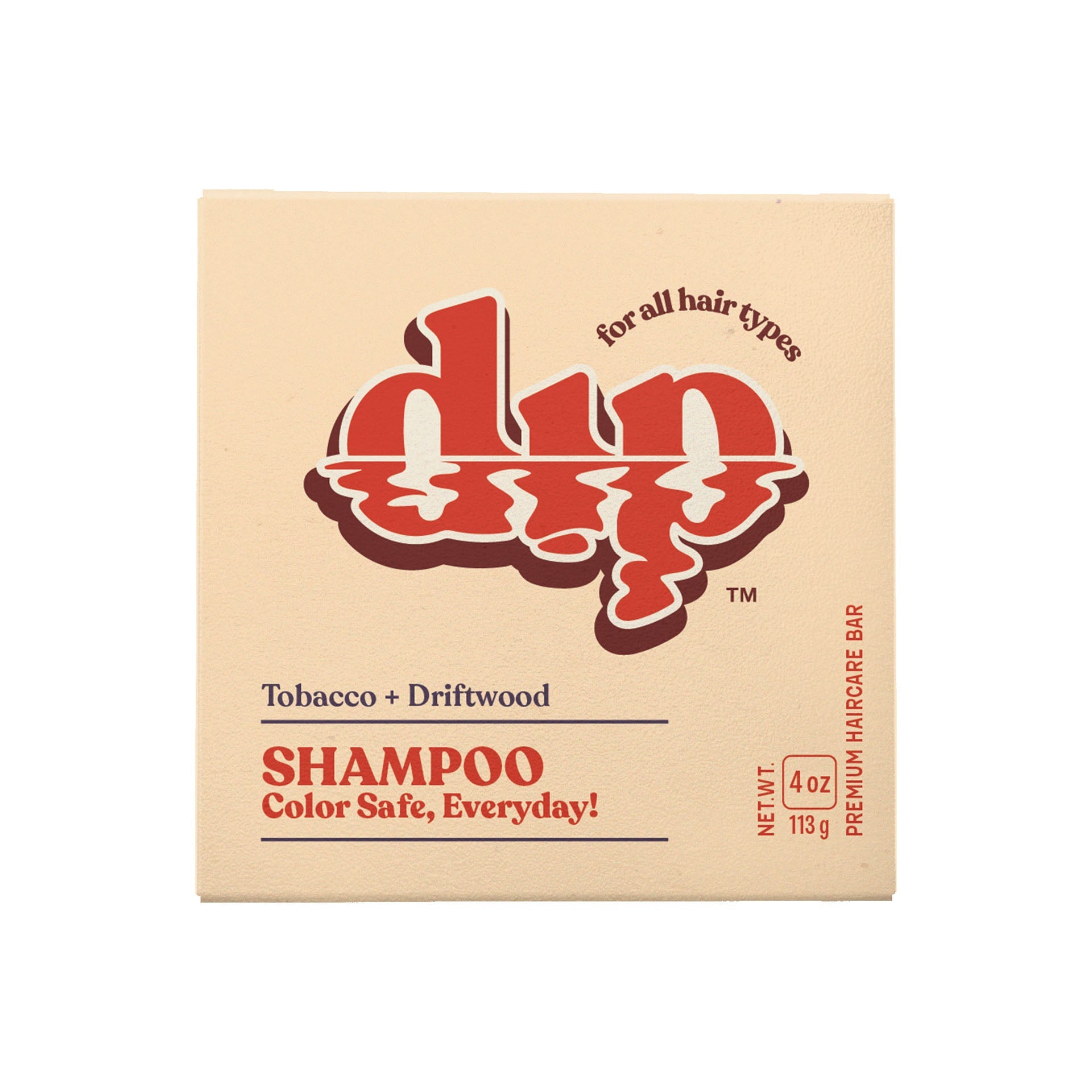 Color Safe Shampoo Bar for Every Day - Tobacco & Driftwood | Size: 4 oz | Fragrance: Tobacco & Driftwood Refurbished - Dip Sustainable Hair Care refurbished available on Cerqular