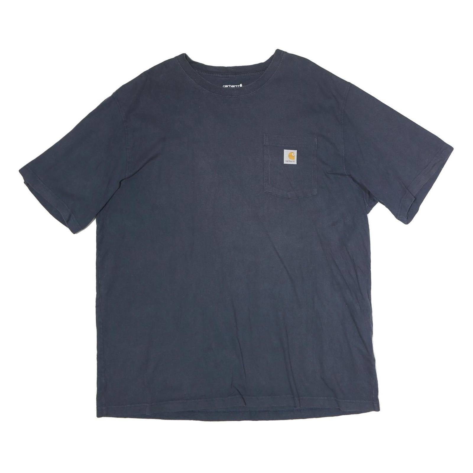 CARHARTT Mens Navy Blue Pocket T-Shirt XL Short Sleeve Crew Neck Cotton Casual Refurbished - N/A refurbished available on Cerqular
