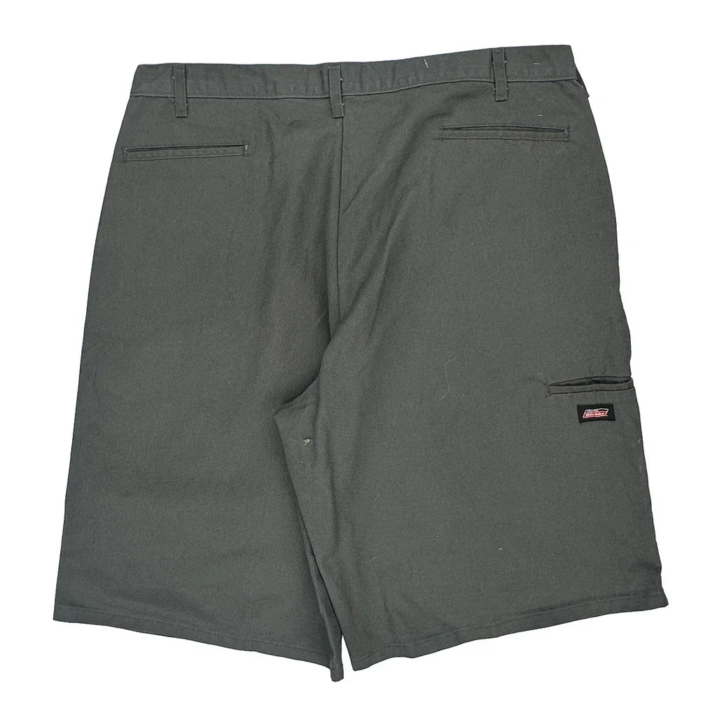 Dickies Shorts - 34W 11L Grey Cotton Blend Refurbished - Thrifted (note: this is a term often used to describe second- refurbished available on Cerqular