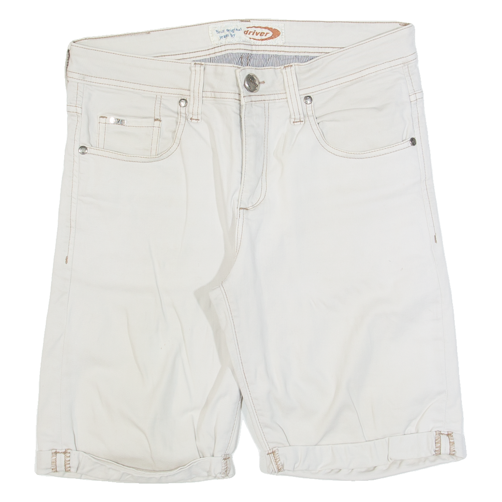 DRIVER Mens Chino Shorts Beige M W32 Refurbished - N/A refurbished available on Cerqular