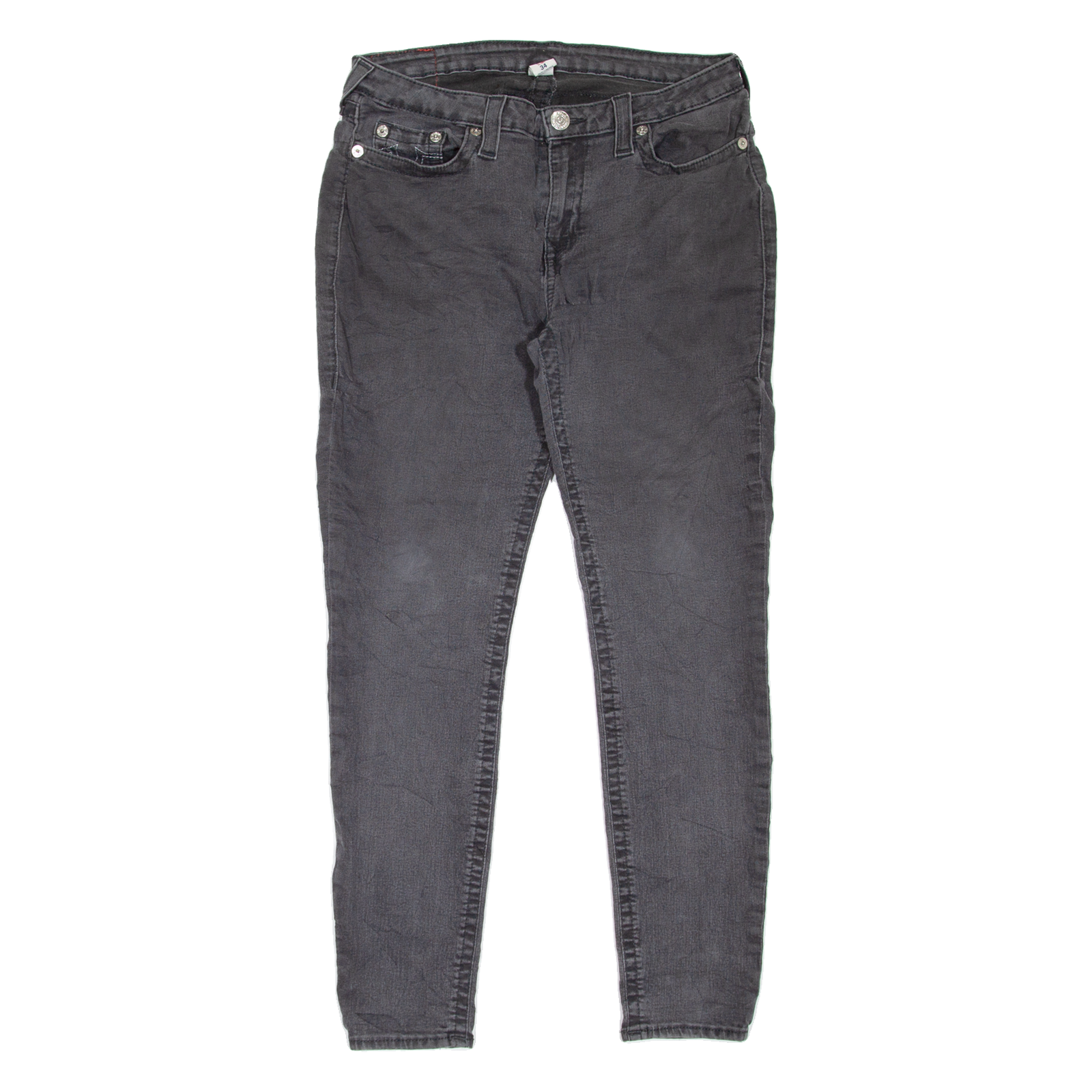 TRUE RELIGION Womens Jeans Grey Slim Skinny W30 L28 Refurbished - N/A refurbished available on Cerqular