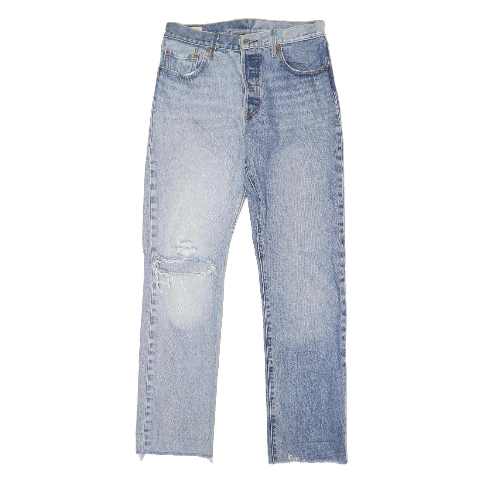 LEVI'S 501 BIG E Womens Jeans Blue Classic Straight Denim Stone Wash W29 L30 Refurbished - N/A refurbished available on Cerqular