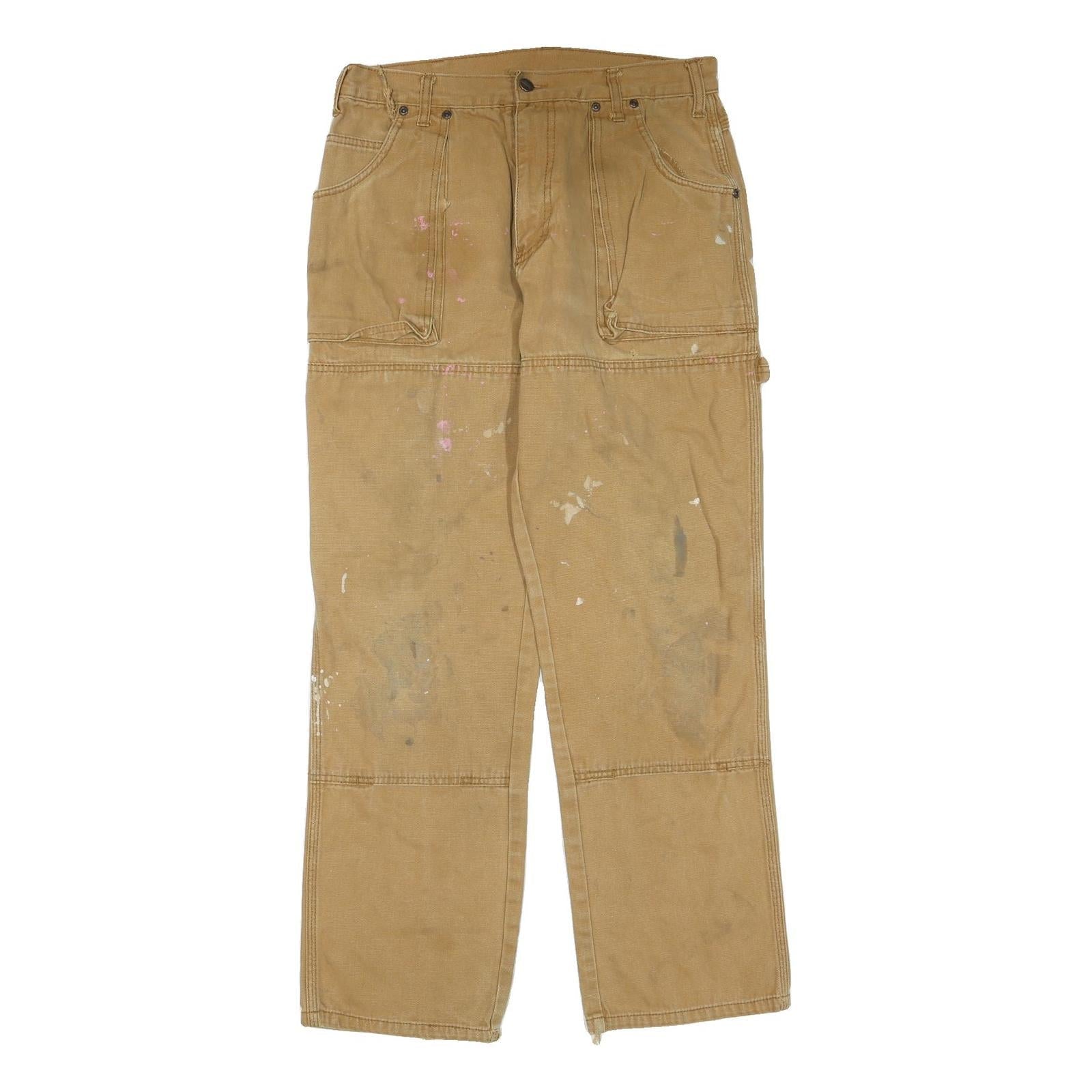 DICKIES Mens Regular Fit Beige Cotton Blend Zip Closure Jeans W32 L30 Workwear Refurbished - N/A refurbished available on Cerqular