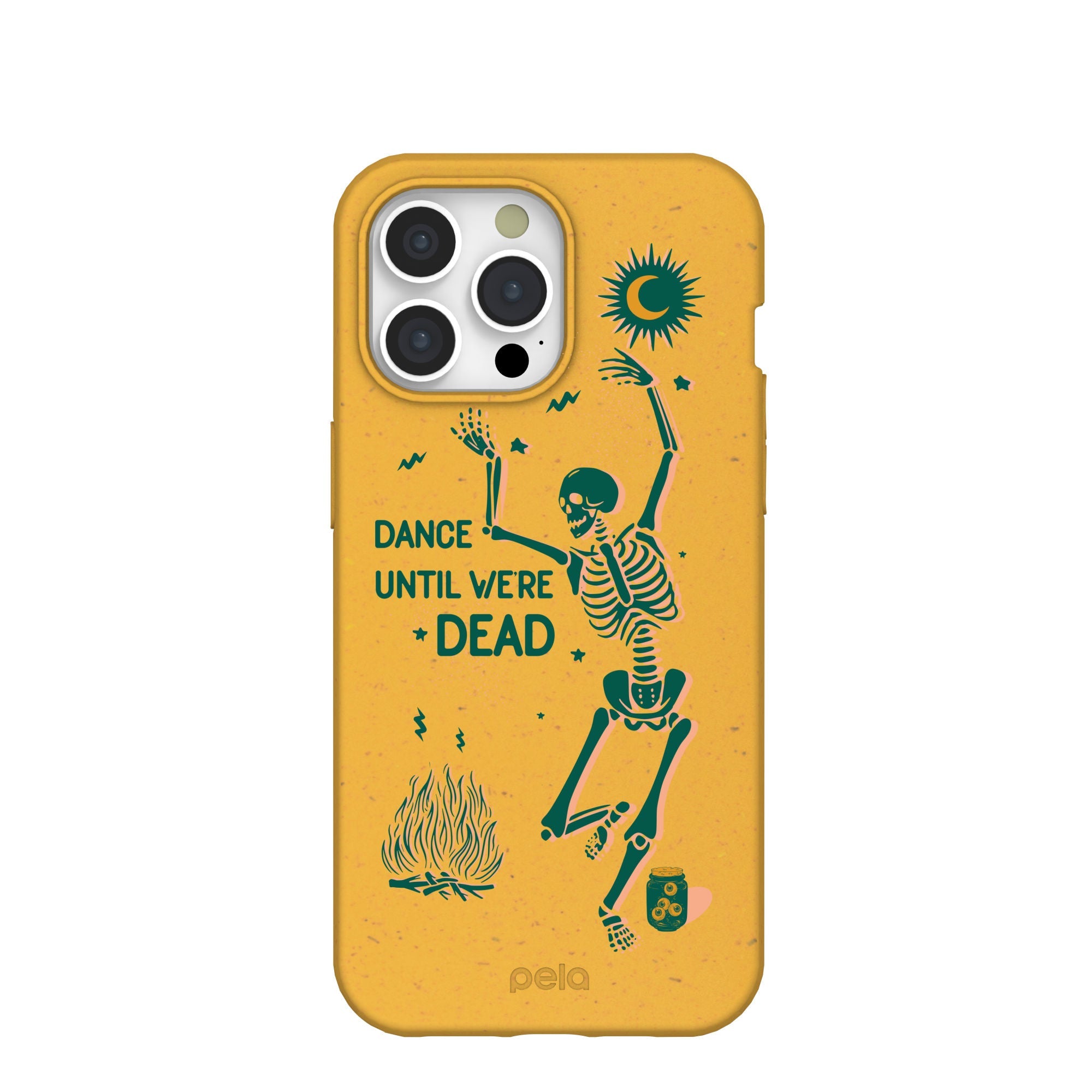 Honey Dancing Skeleton iPhone 15 Pro Max Case Refurbished - Pela Case refurbished available on Cerqular