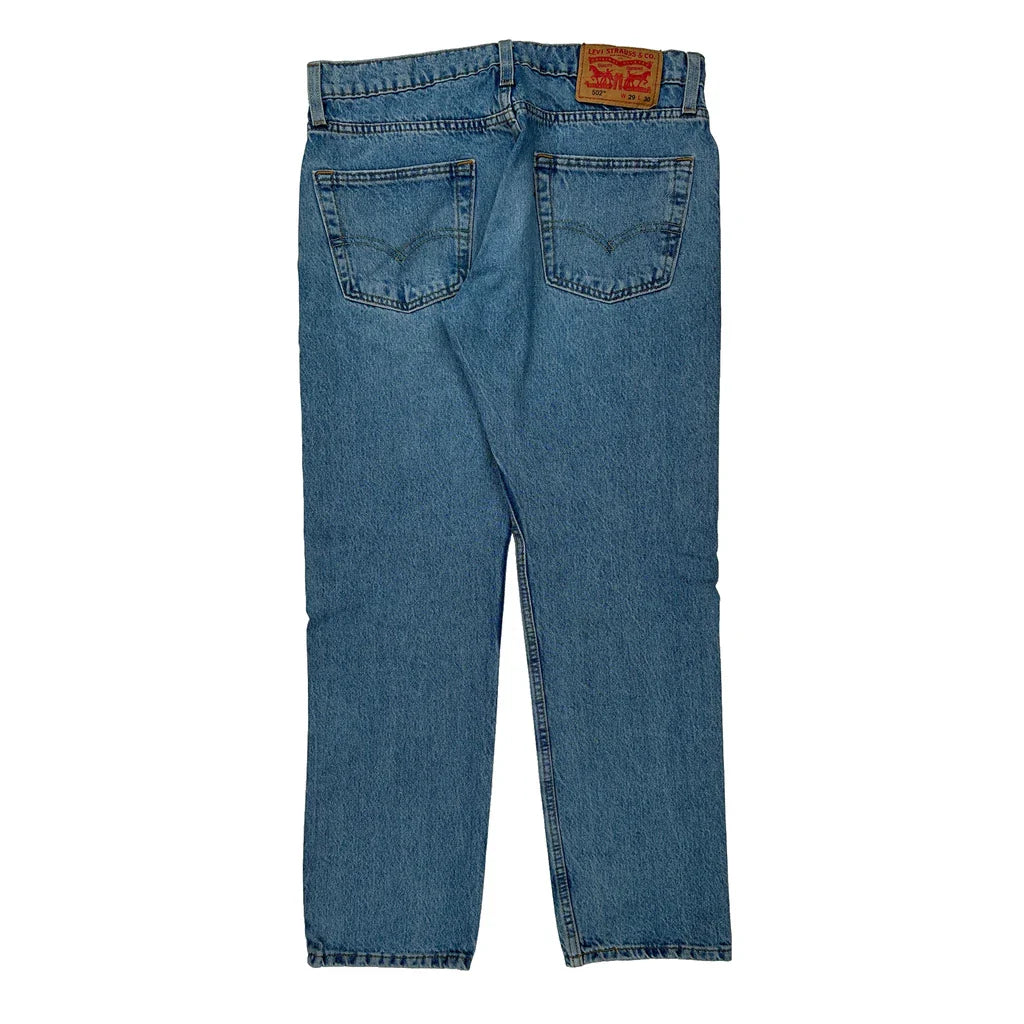 502 Levis Jeans - 30W 30L Blue Denim Refurbished - Thrifted (note: this is a term often used to describe second- refurbished available on Cerqular