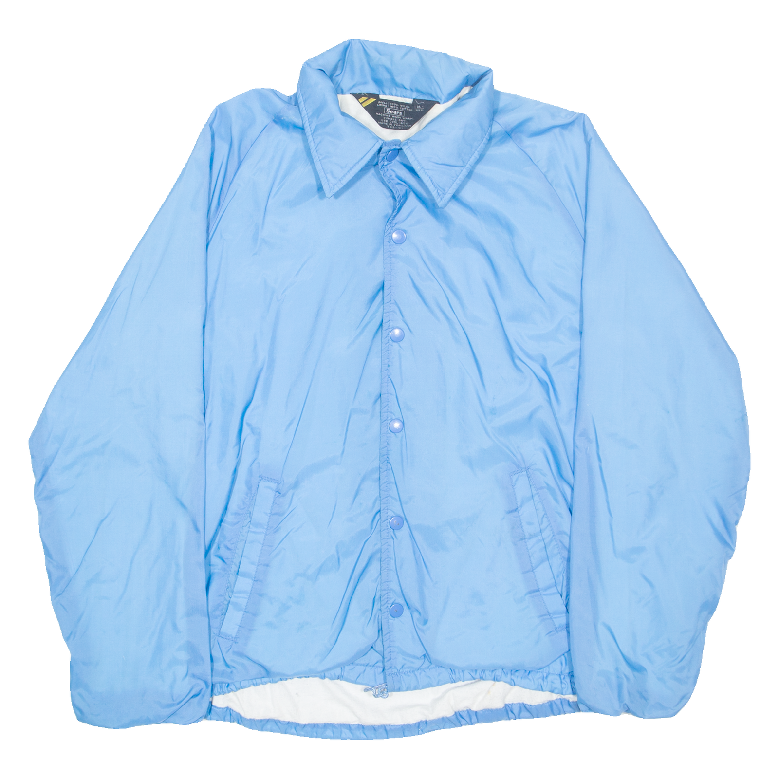 SEARS Mens Coach Jacket Blue Nylon M Refurbished - N/A refurbished available on Cerqular