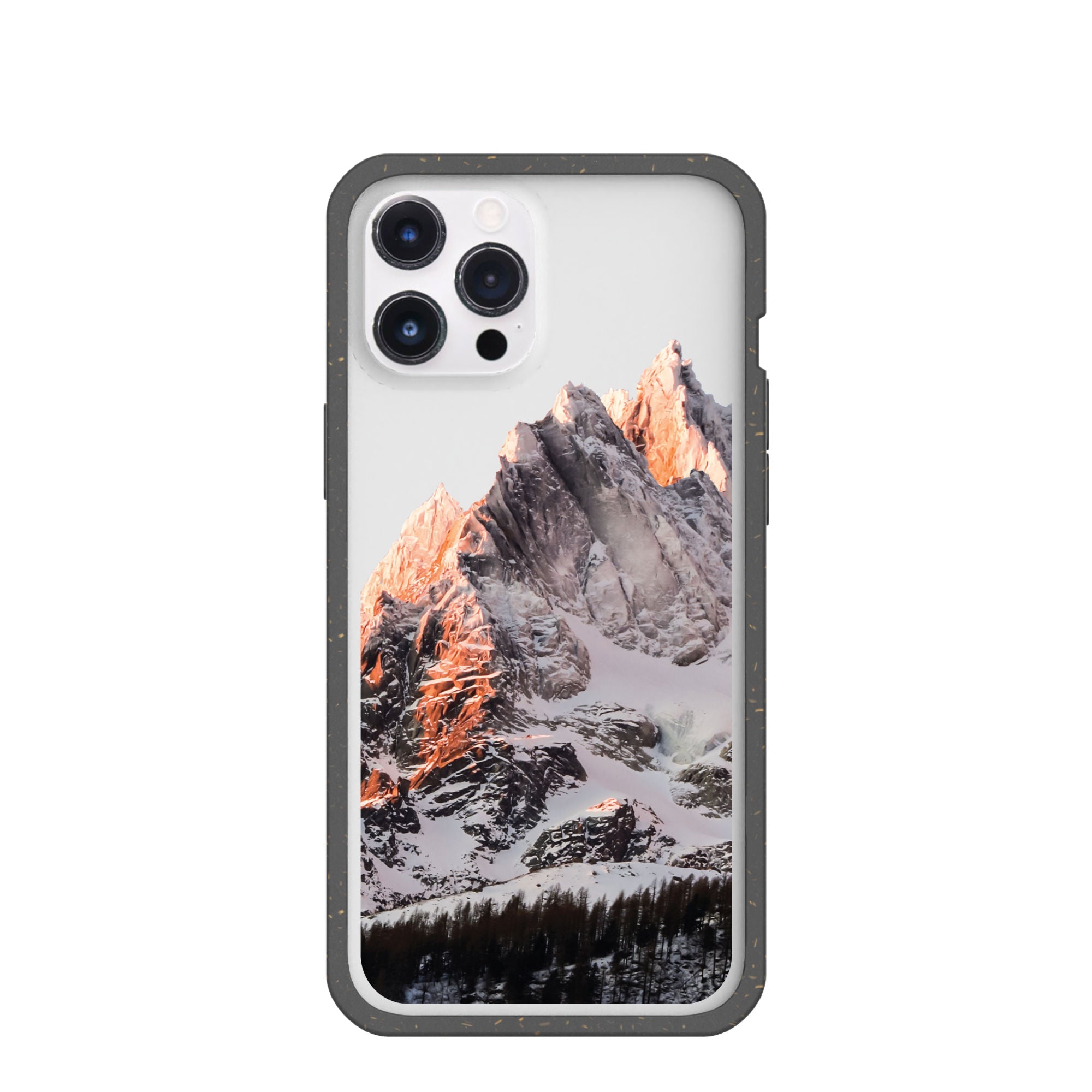 Clear Alps iPhone 12 Pro Max Case With Black Ridge Refurbished - Pela Case refurbished available on Cerqular