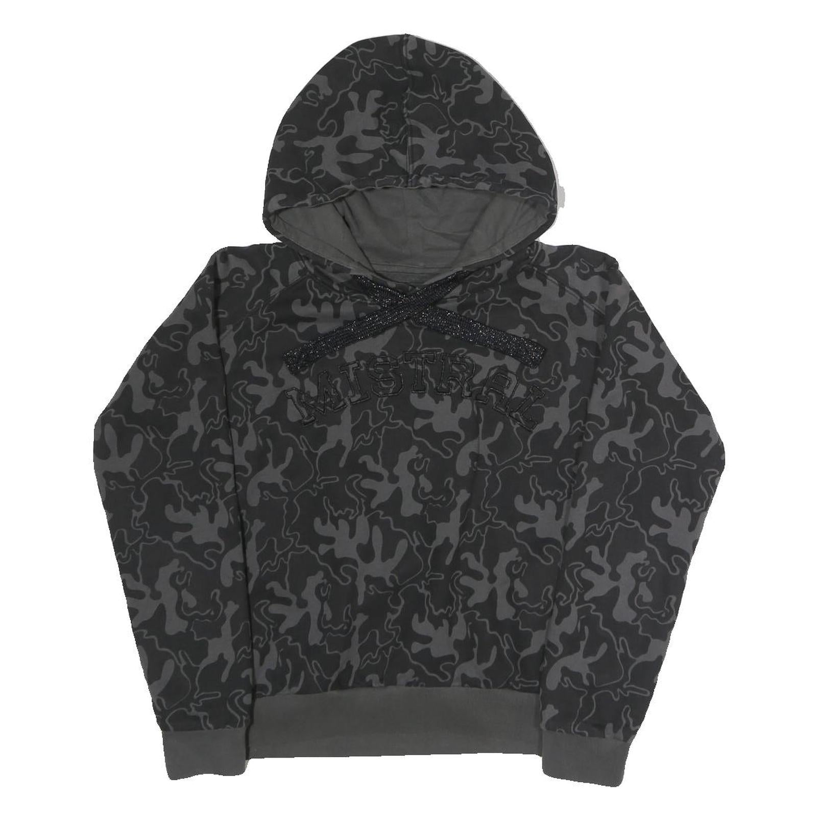 Buy MISTRAL Womens Black Camouflage Hoodie M Cotton Blend Pullover Sweatshirt Refurbished - $32.49 MISTRAL Womens Black Camouflage Hoodie M Cotton Blend Pullover Sweatshirt Refurbished - N/A refurbished available on Cerqular