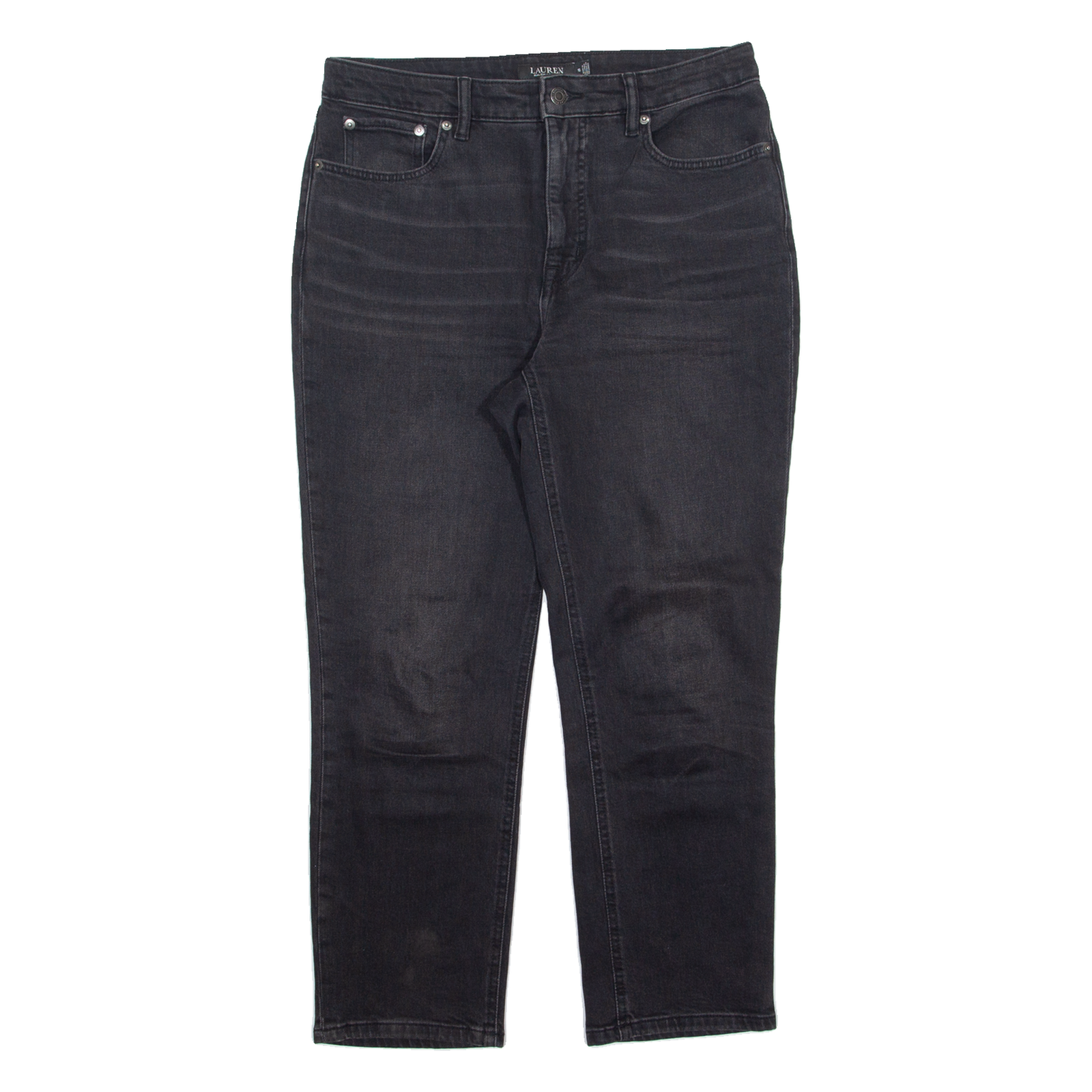 LAUREN RALPH LAUREN Womens Jeans Black Regular Straight W32 L26 Refurbished - N/A refurbished available on Cerqular
