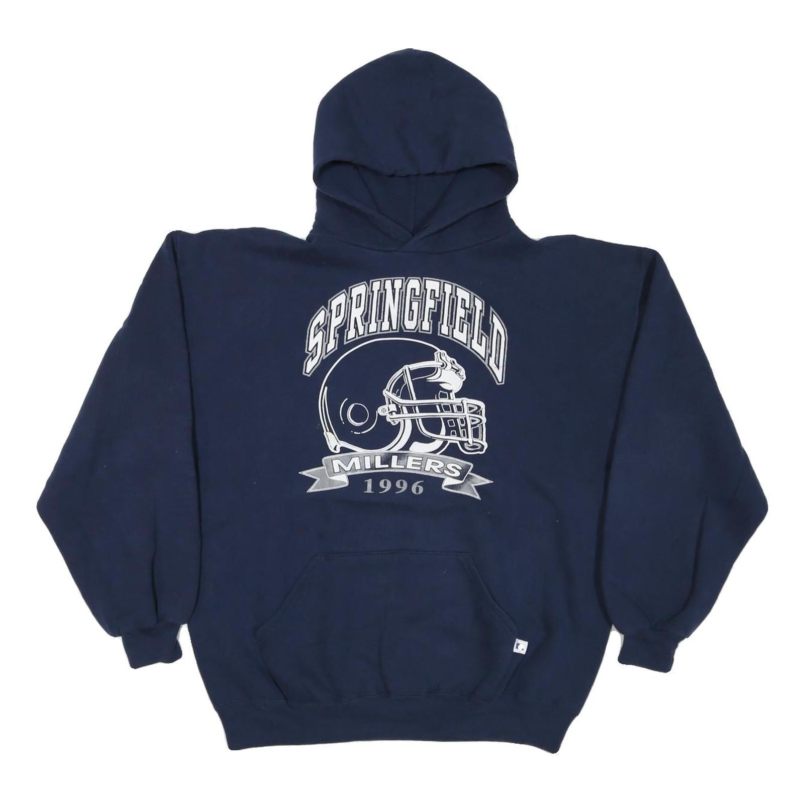 RUSSELL ATHLETIC Mens Navy Springfield Millers Cotton Blend Hoodie XL Sport Refurbished - N/A refurbished available on Cerqular
