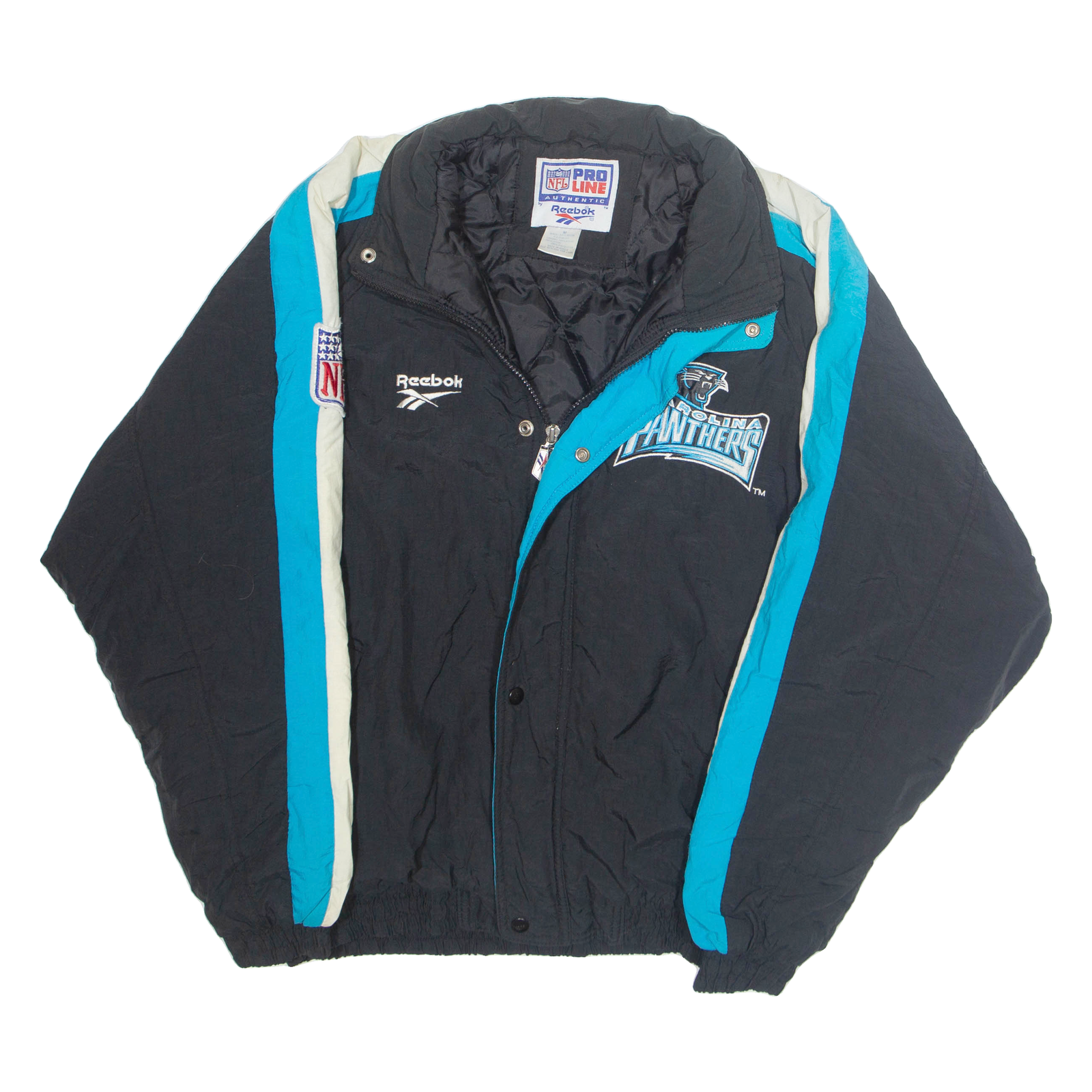 REEBOK Nfl Mens Jacket Black Nylon USA M Refurbished - N/A refurbished available on Cerqular