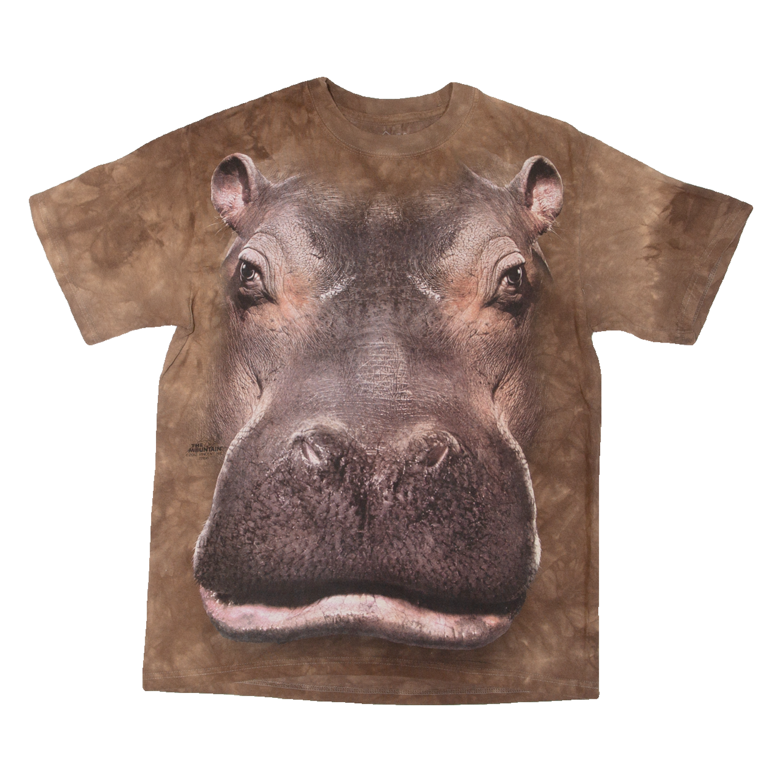 THE MOUNTAIN Hippo Mens Tie Dye T-Shirt Brown S Refurbished - N/A refurbished available on Cerqular