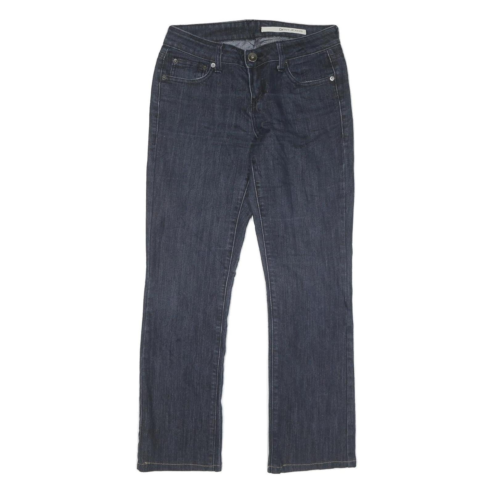DKNY Womens Regular Fit Blue Denim Straight Leg Jeans Cotton Blend W32 L30 Refurbished - N/A refurbished available on Cerqular