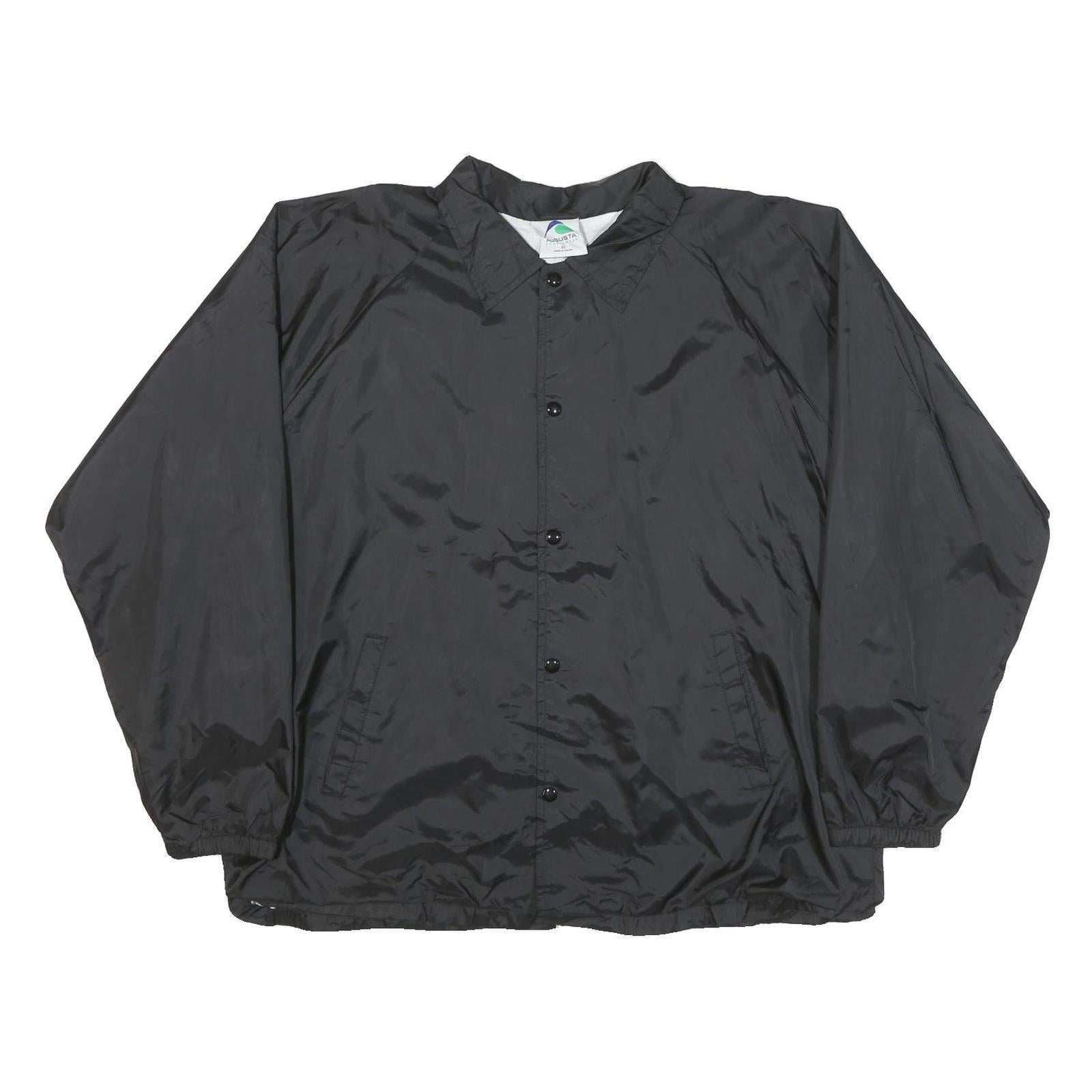 AUGUSTA Womens Black Button Jacket XL Polyester Blend Plain Lightweight Anxious Refurbished - N/A refurbished available on Cerqular