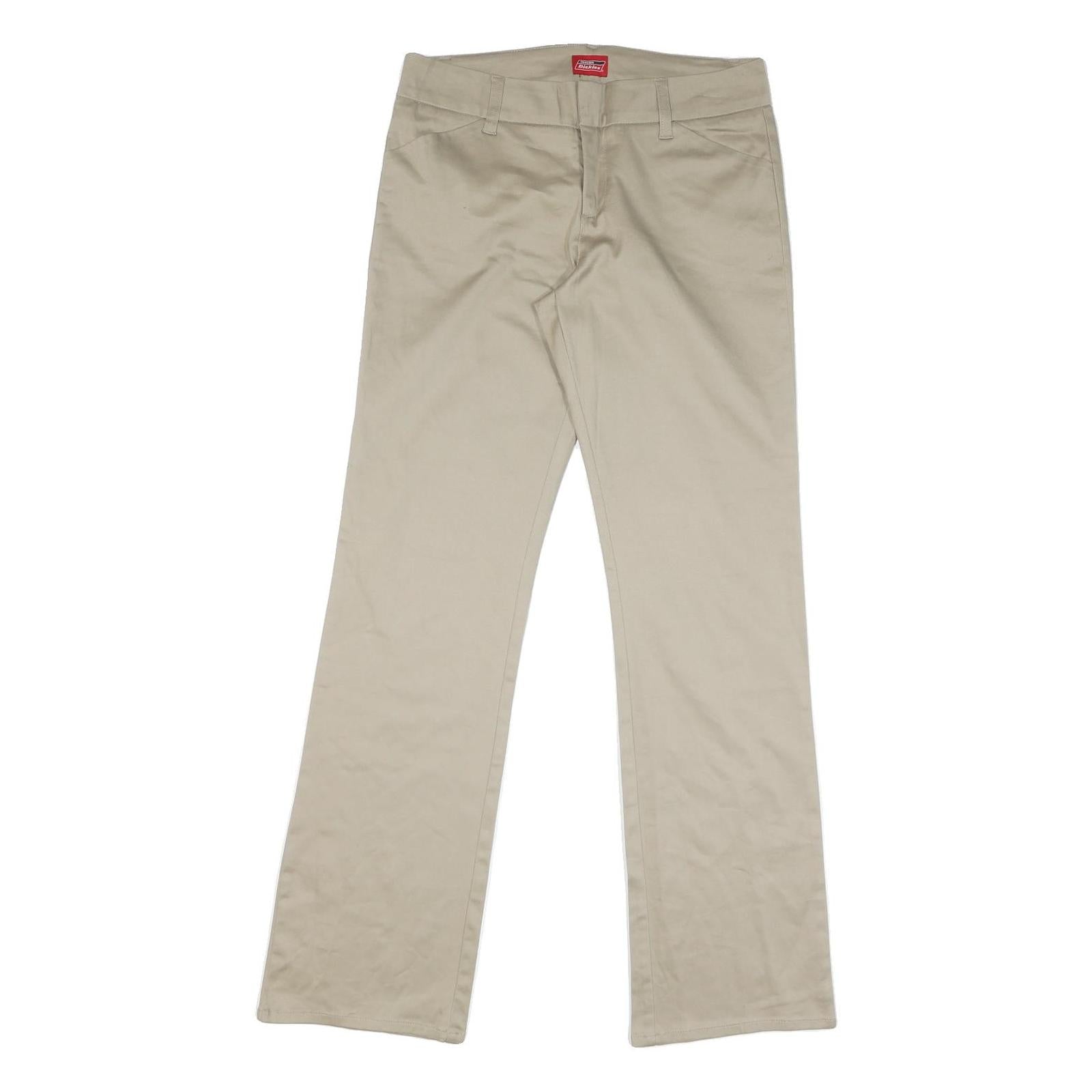 DICKIES Mens Regular Beige Cotton Blend Trousers W32 L32 Zip Closure Straight Refurbished - N/A refurbished available on Cerqular