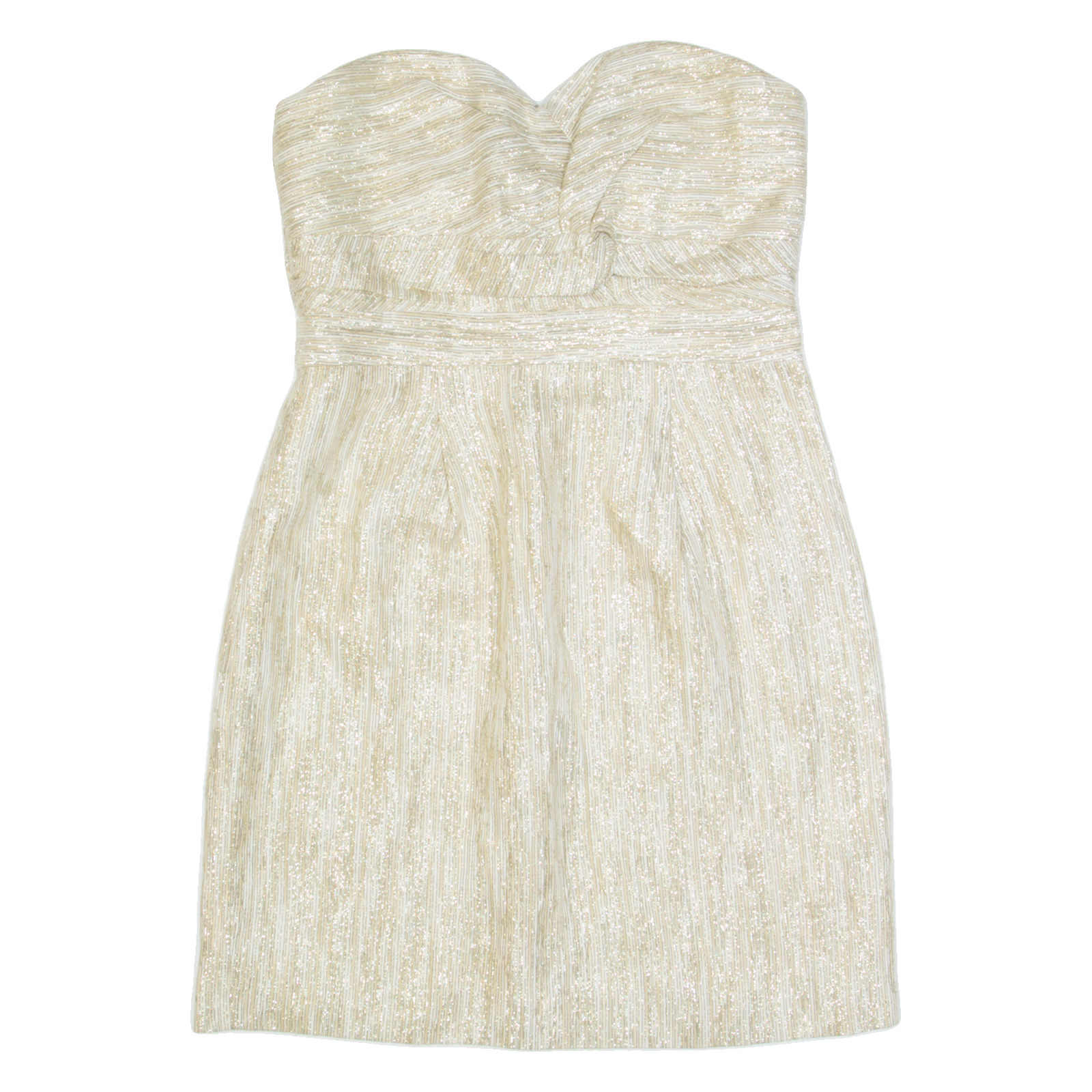 TIBI Womens Fit & Flare Dress Gold Sleeveless Knee Length UK 8 Refurbished - N/A refurbished available on Cerqular