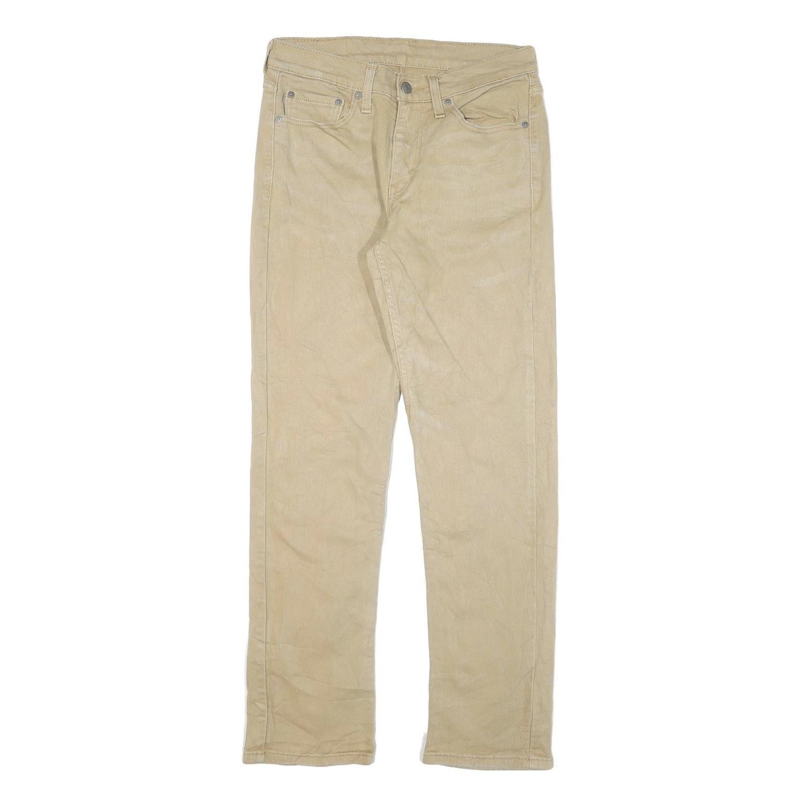 LEVI'S Mens Cotton Blend Beige Slim Straight Trousers W29 L30 Casual Everyday Refurbished - N/A refurbished available on Cerqular