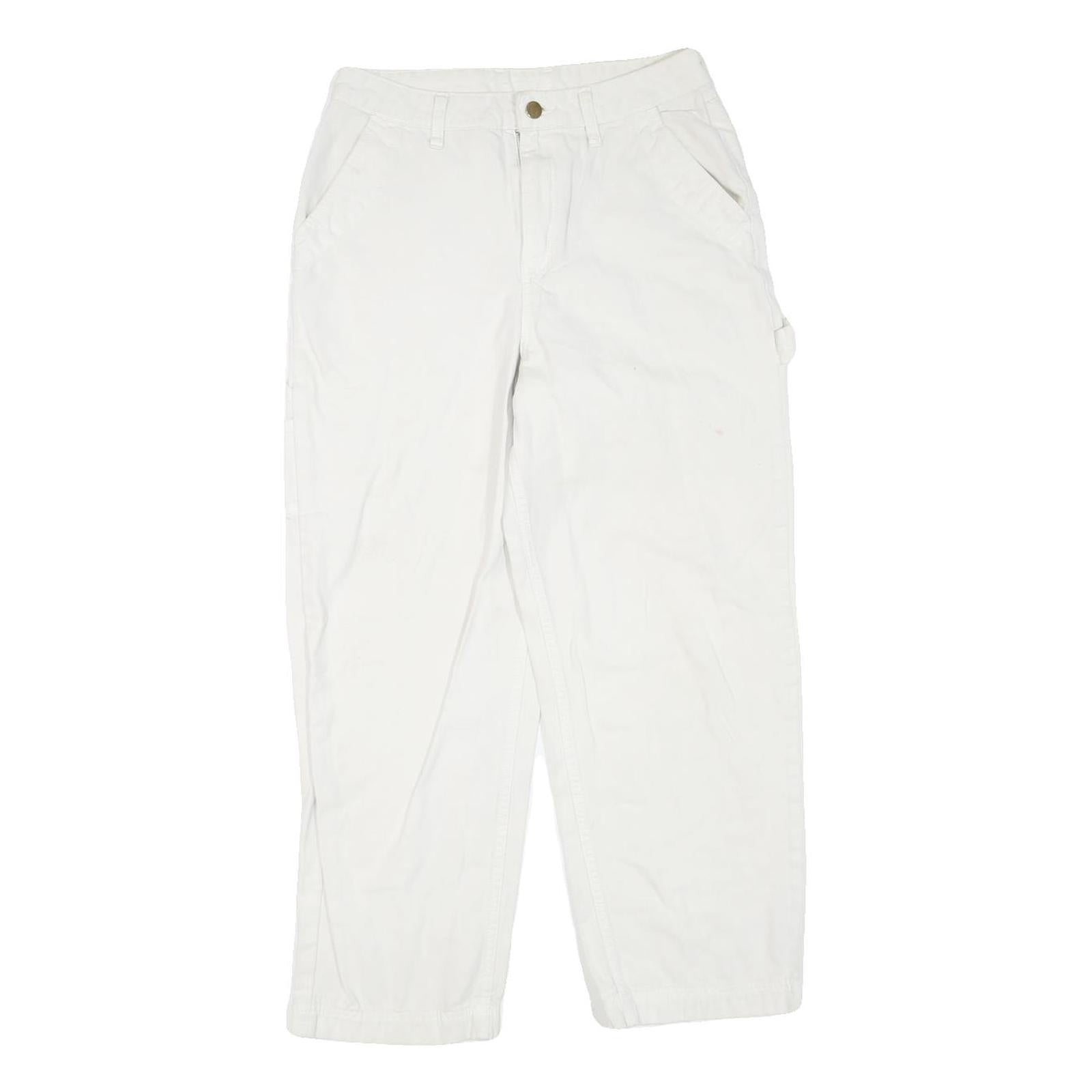 CARHARTT Womens Cotton Blend White Regular Straight Trousers W28 L26 Workwear Refurbished - N/A refurbished available on Cerqular