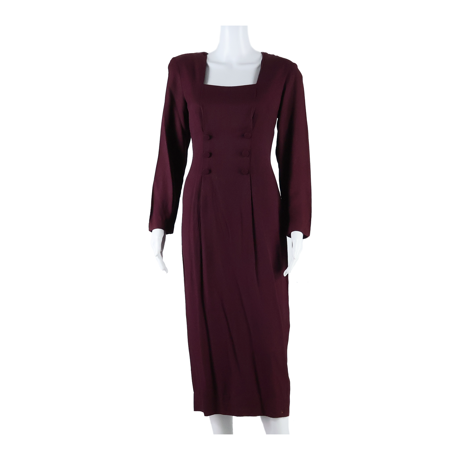 THE NU-OZ GROUP Womens Day Dress Maroon Long Sleeve Long S Refurbished - N/A refurbished available on Cerqular