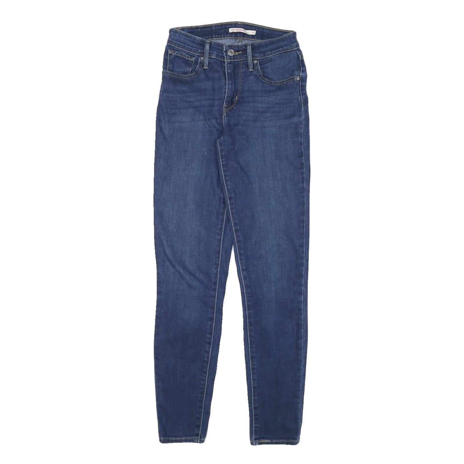 LEVI'S 721 Womens Jeans Blue Slim Skinny Denim Medium W23 L28 Zip Closure Refurbished - N/A refurbished available on Cerqular