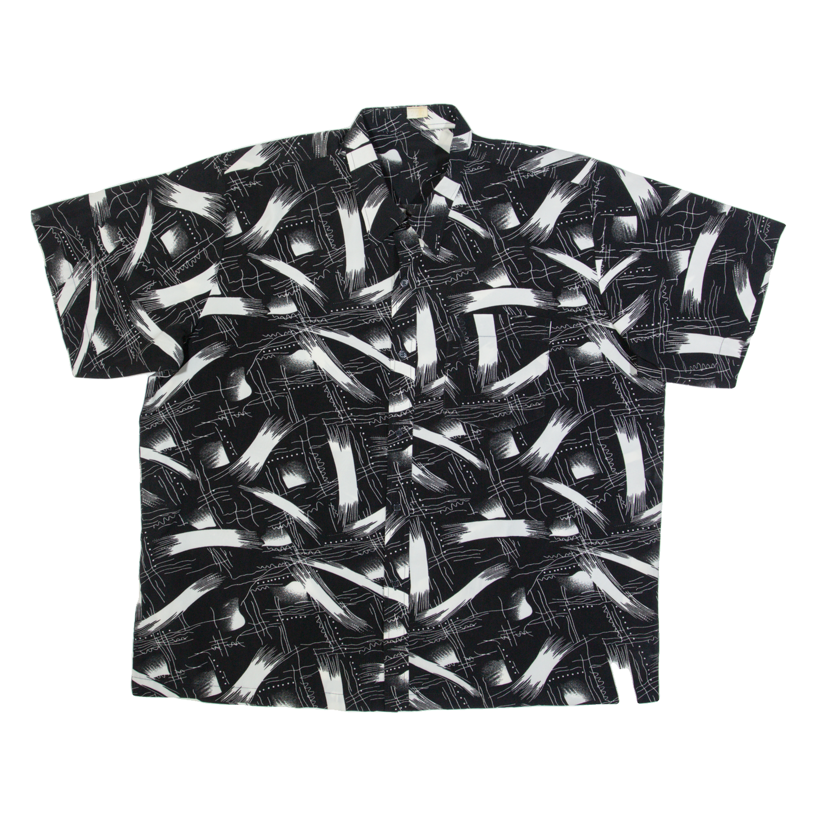 Mens Shirt Black Crazy Pattern 2XL Refurbished - N/A refurbished available on Cerqular