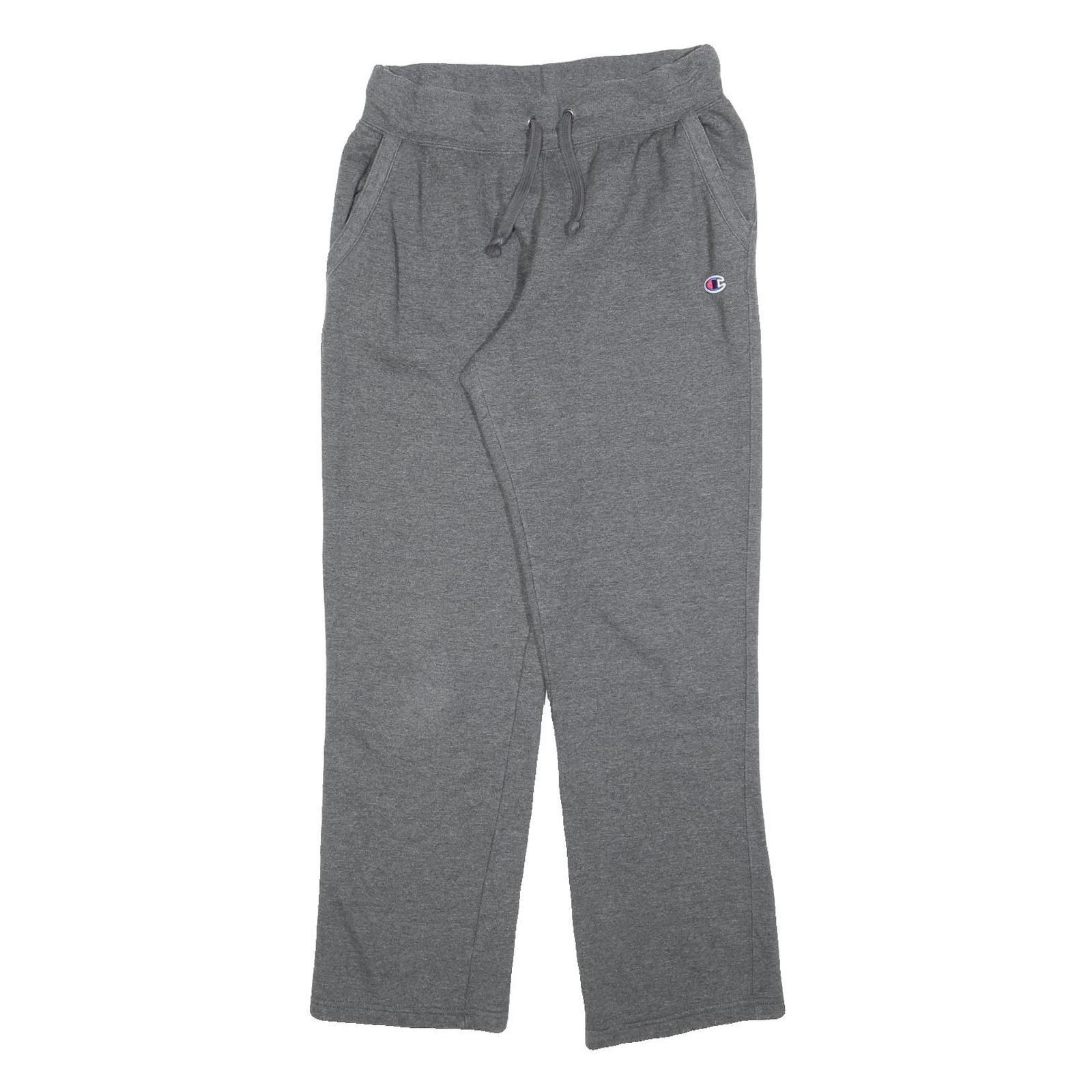 CHAMPION Womens Joggers Grey L W30 L30 Relaxed Straight Cotton Blend Drawstring Refurbished - N/A refurbished available on Cerqular