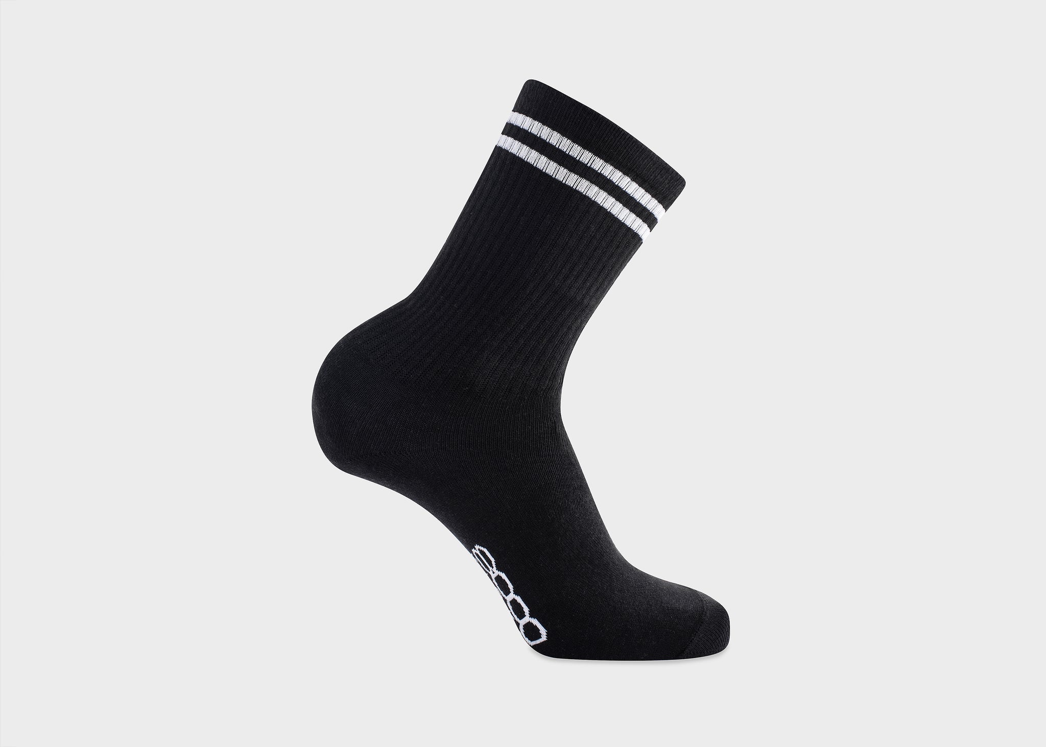 Striped Hemp Socks in Black | Size: S Refurbished - 8000Kicks refurbished available on Cerqular