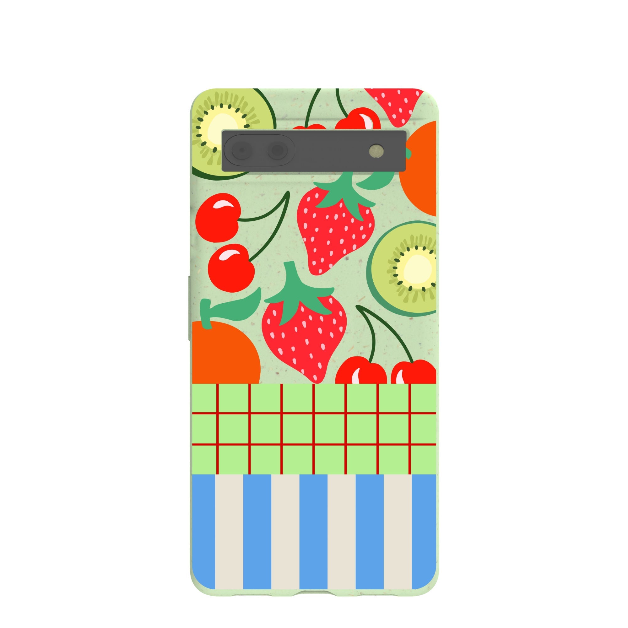Sage Green Fresh Picnic Google Pixel 6a Case Refurbished - Pela Case refurbished available on Cerqular